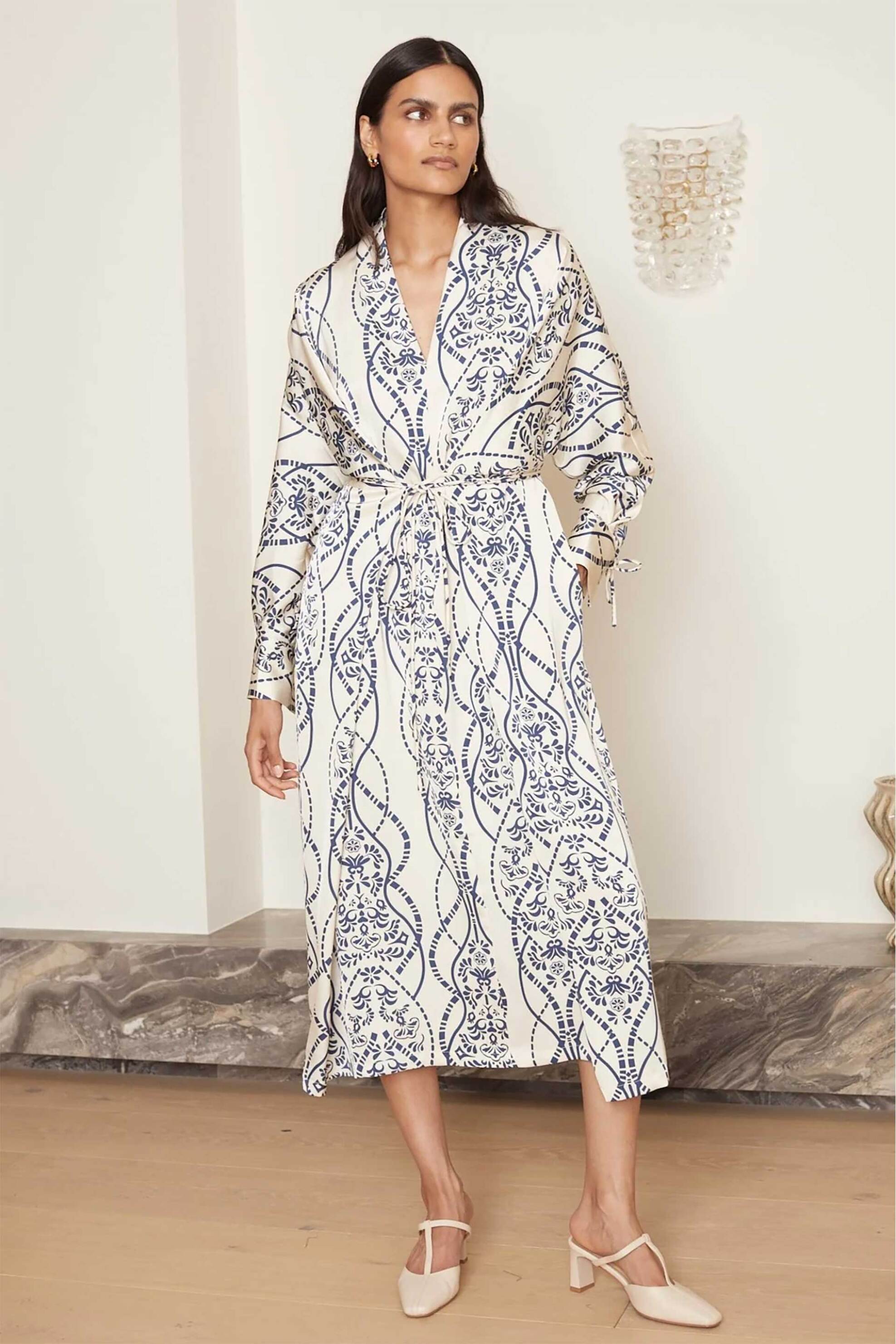 JOVONNA LONDON Jovonna London γυναικείο midi φόρεμα "Floyd" - FLOYD/DRESS/SS25 Εκρού