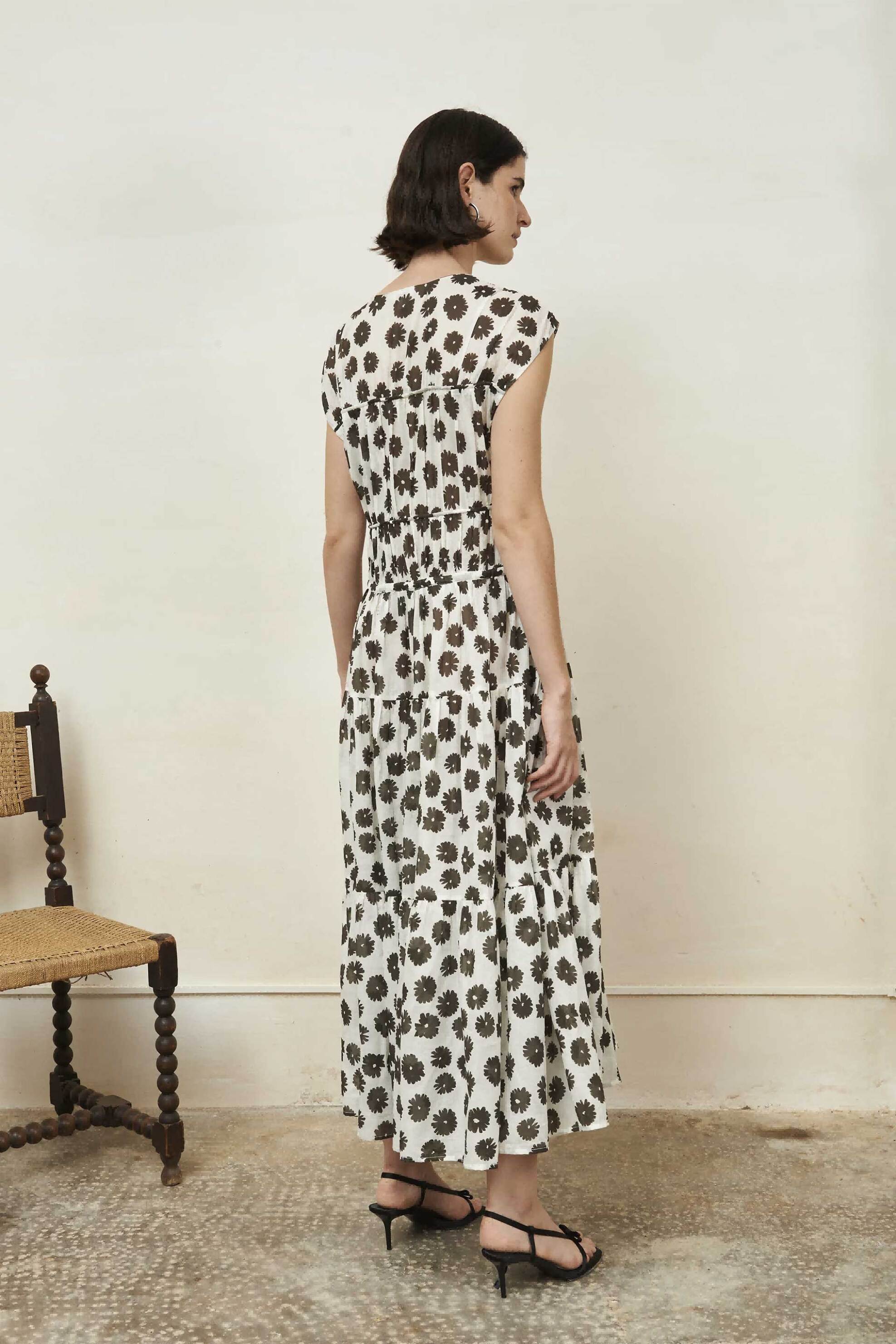 Jovonna London γυναικείο maxi φόρεμα αμάνικο "Letty" - LETTY/DRESS/SS25 Εκρού φωτογραφία