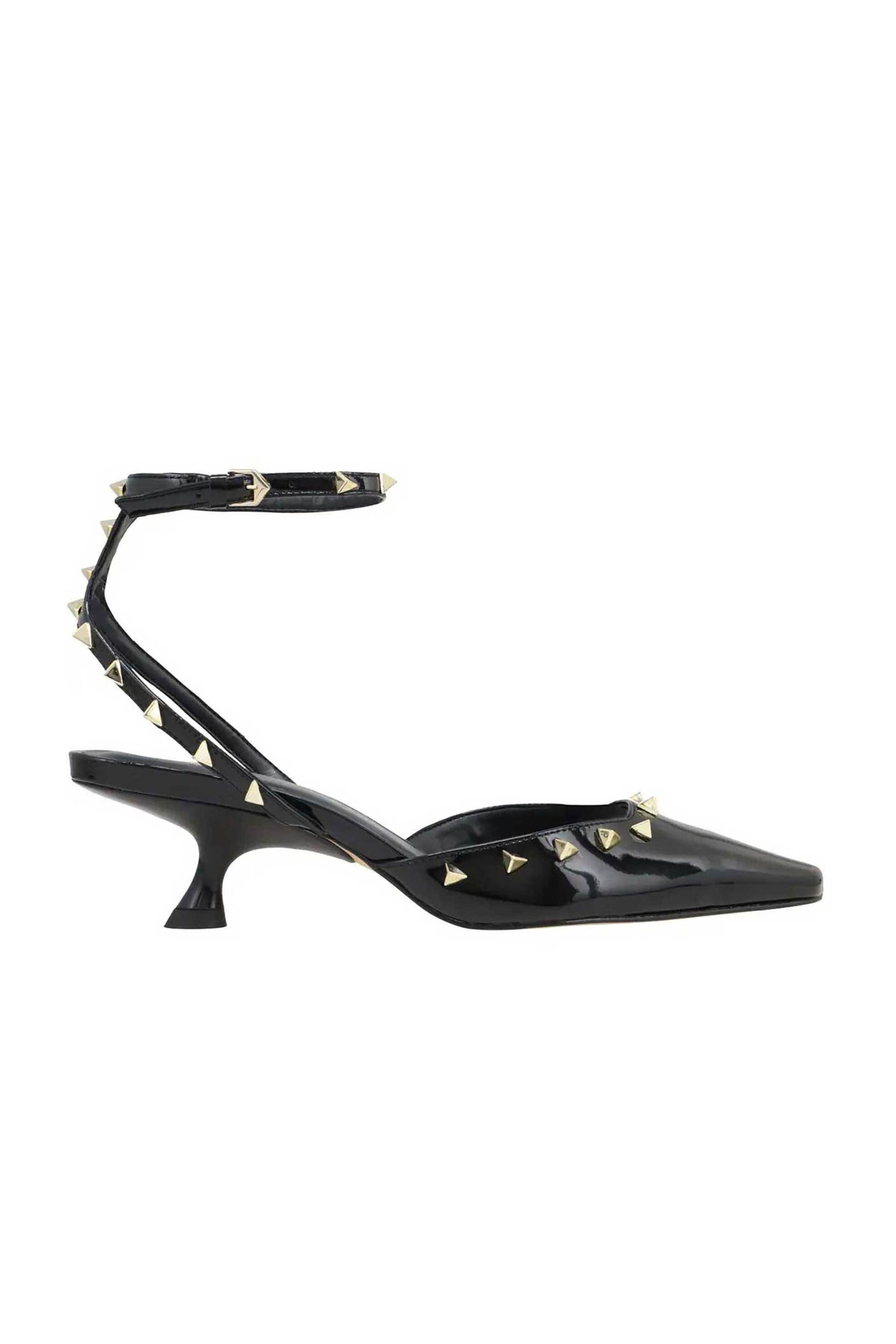 Carrano γυναικεία slingbacks με χρυσά τρούκς - E67302 Μαύρο