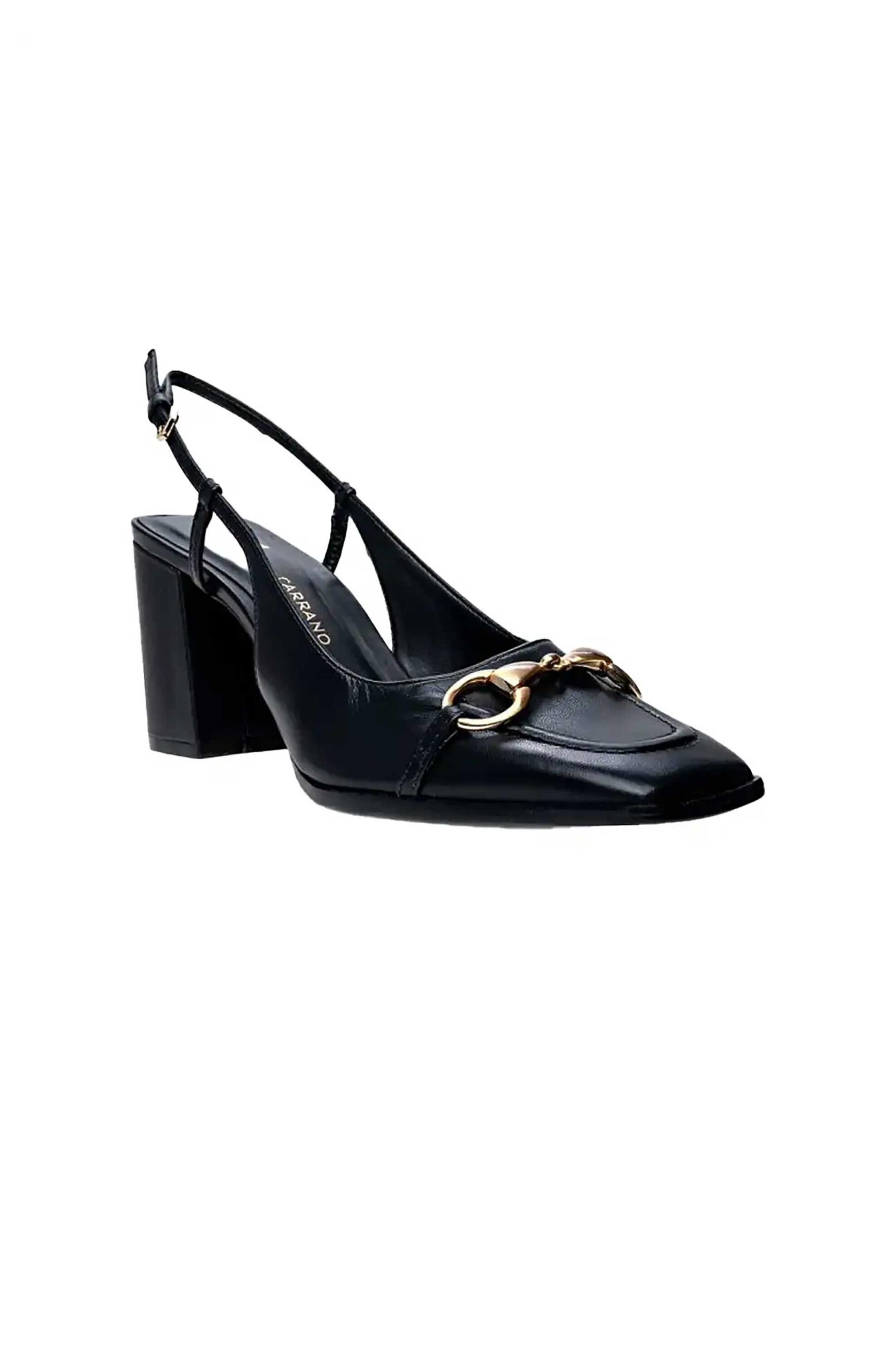 Carrano γυναικείες δερμάτινες γόβες slingback - E67410 Μαύρο φωτογραφία