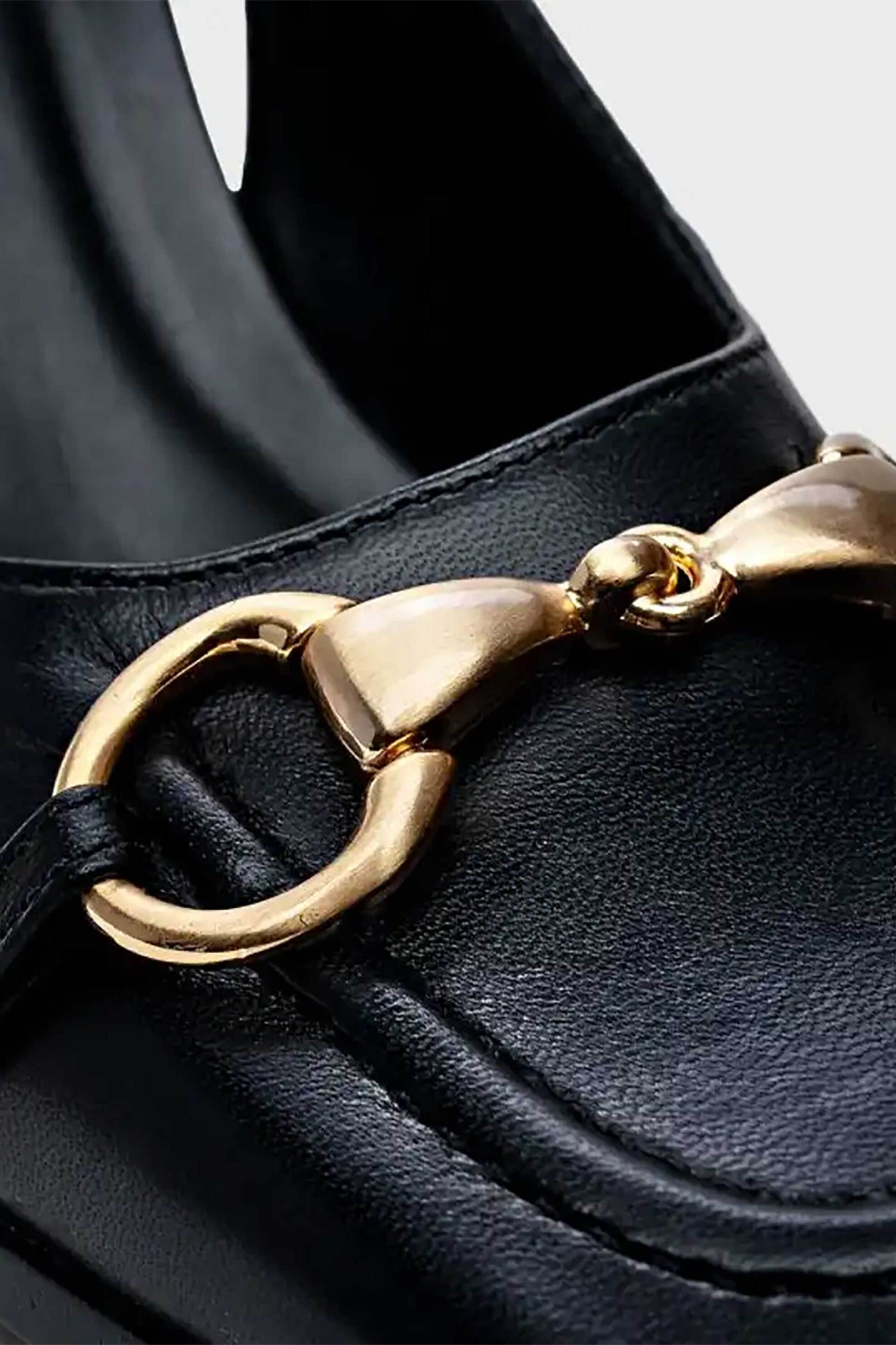 Carrano γυναικείες δερμάτινες γόβες slingback - E67410 Μαύρο φωτογραφία