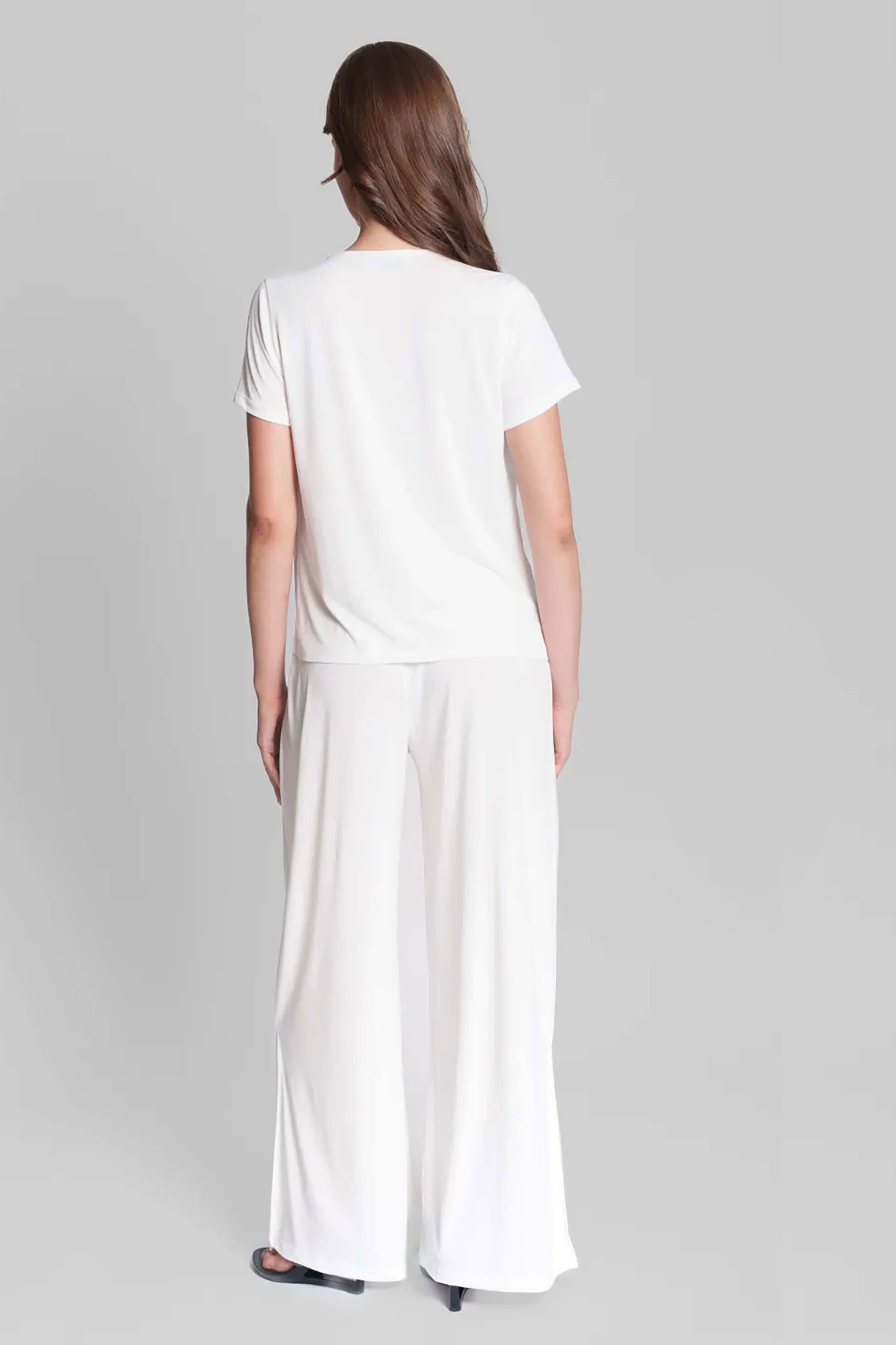 COLLECTIVA NOIR Collectiva Noir γυναικεία παντελόνα μονόχρωμη Relaxed Fit "Imelda" - CN140A01CPR Λευκό - 3