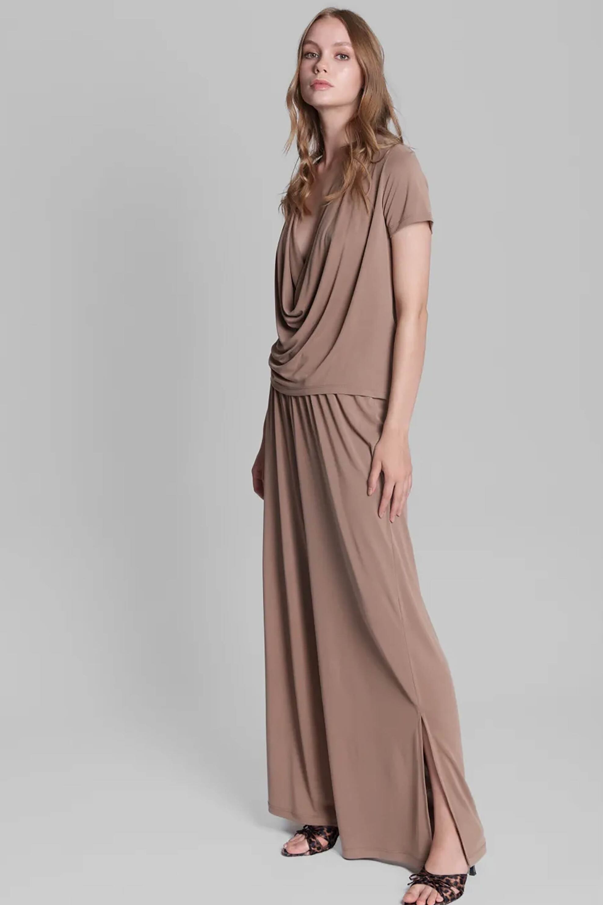 COLLECTIVA NOIR Collectiva Noir γυναικεία παντελόνα μονόχρωμη Relaxed Fit "Imelda" - CN140A01CPR Μπεζ - 2