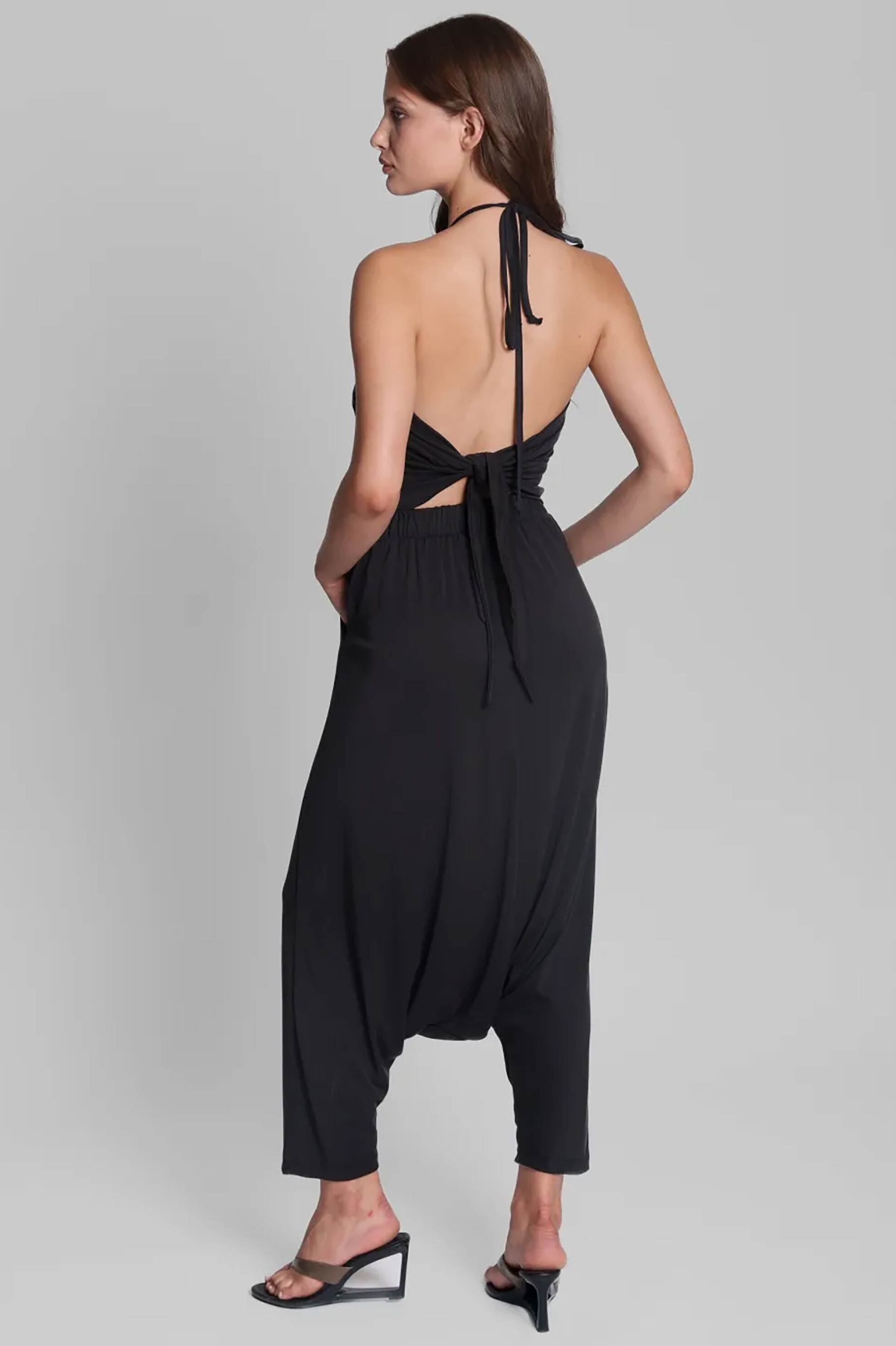 COLLECTIVA NOIR Collectiva Noir γυναικεία παντελόνα με ντραπέ σχέδιο Relaxed Fit "Brisa" - CN140B01CRB Μαύρο - 4