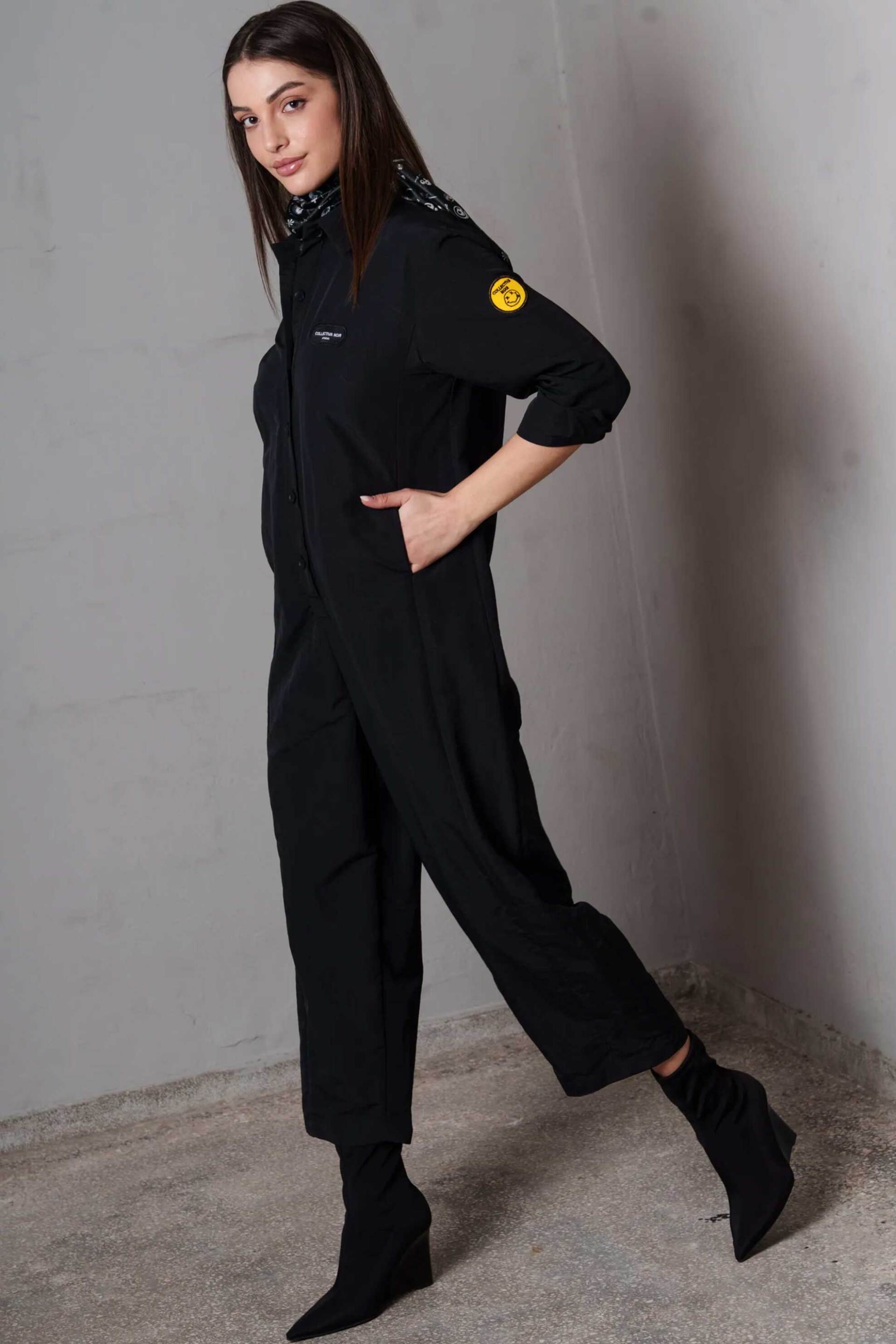 Collectiva Noir γυναικεία oλόσωμη φόρμα "Kaia" - CN141J02RPS Μαύρο φωτογραφία