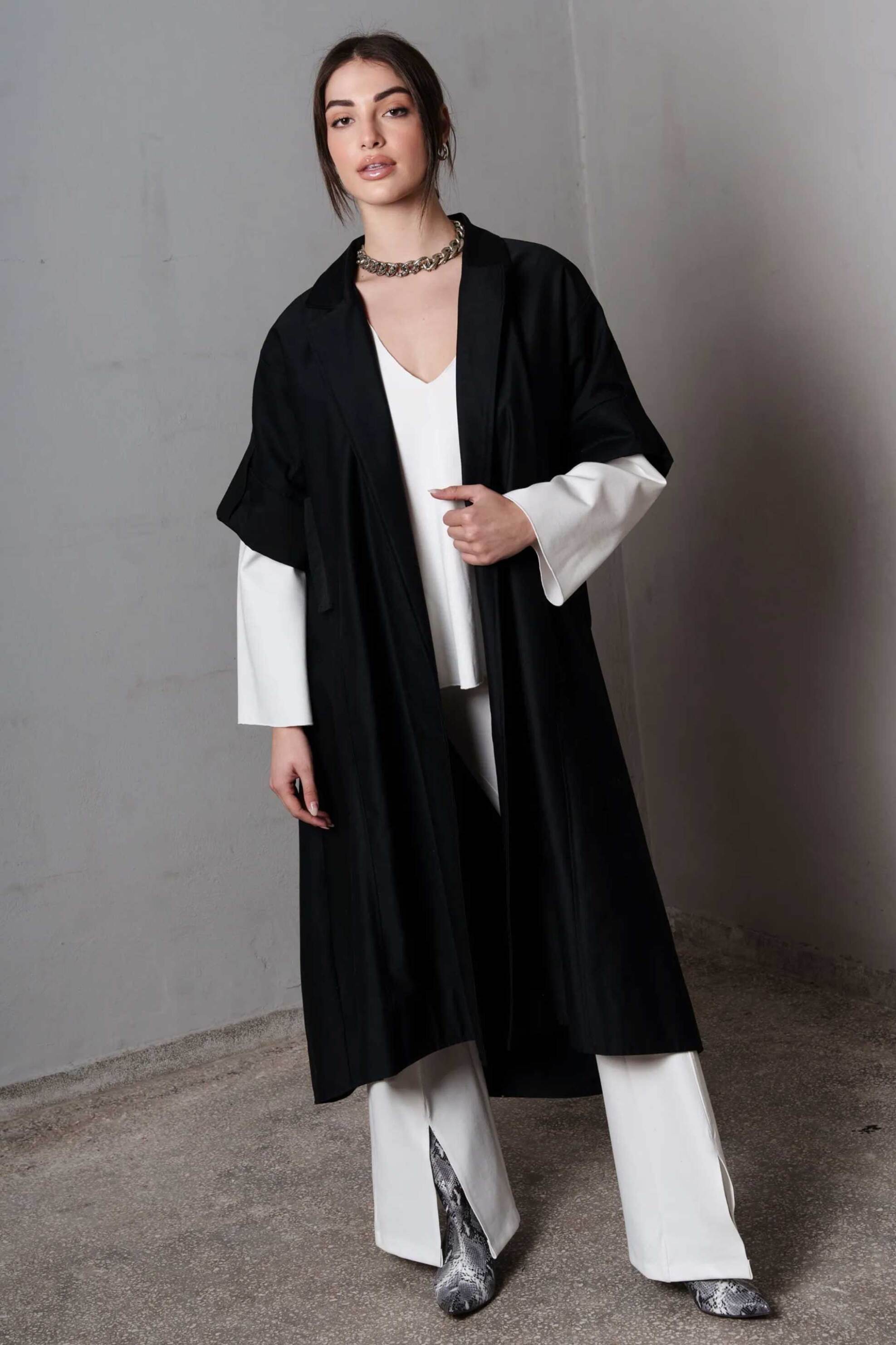 COLLECTIVA NOIR Collectiva Noir γυναικεία oversized καπαρντίνα - CN141U02KPT Μαύρο