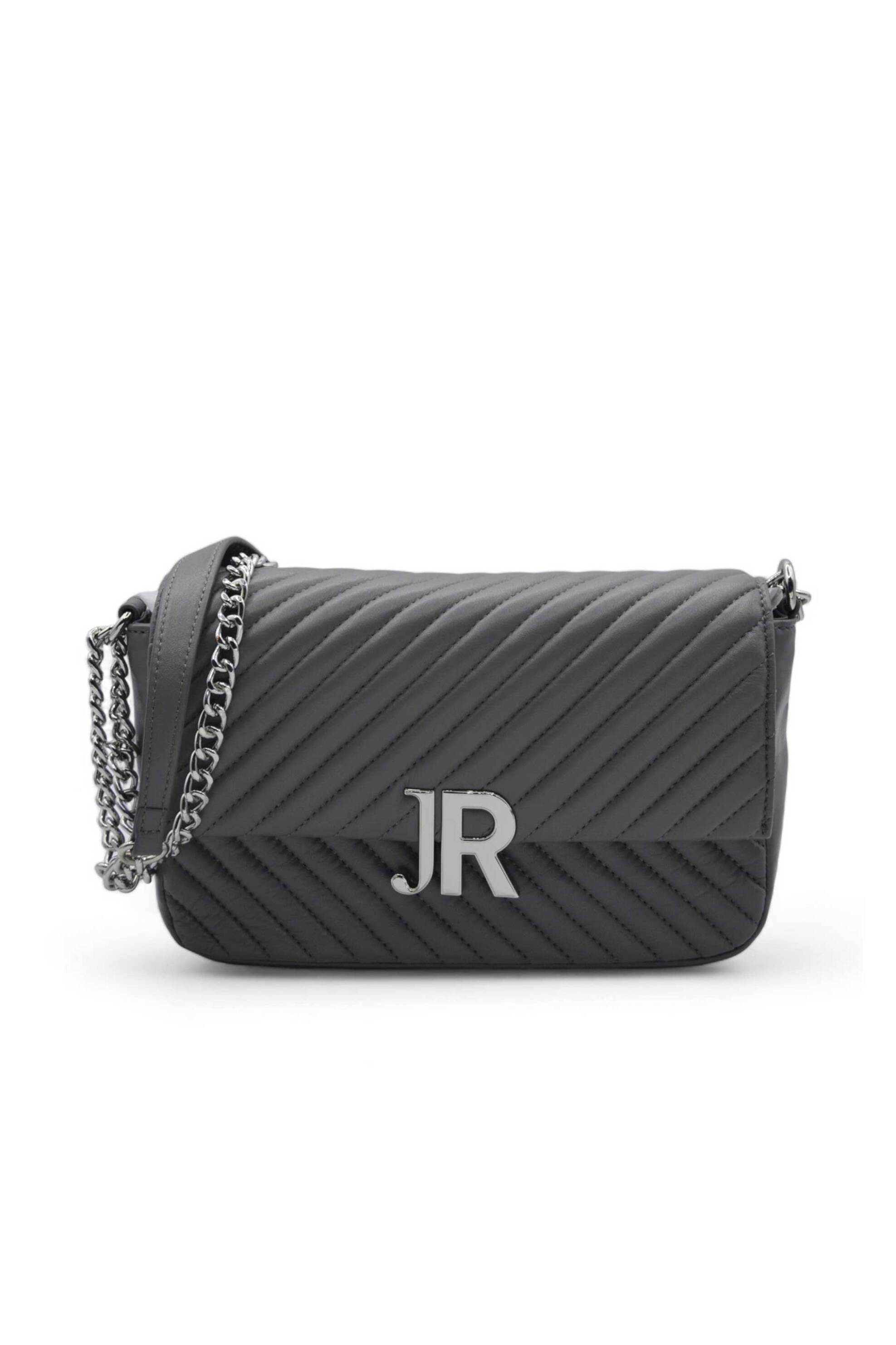 John Richmond γυναικεία δερμάτινη τσάντα ώμου καπιτονέ με μεταλλικό monogram "Stefan"