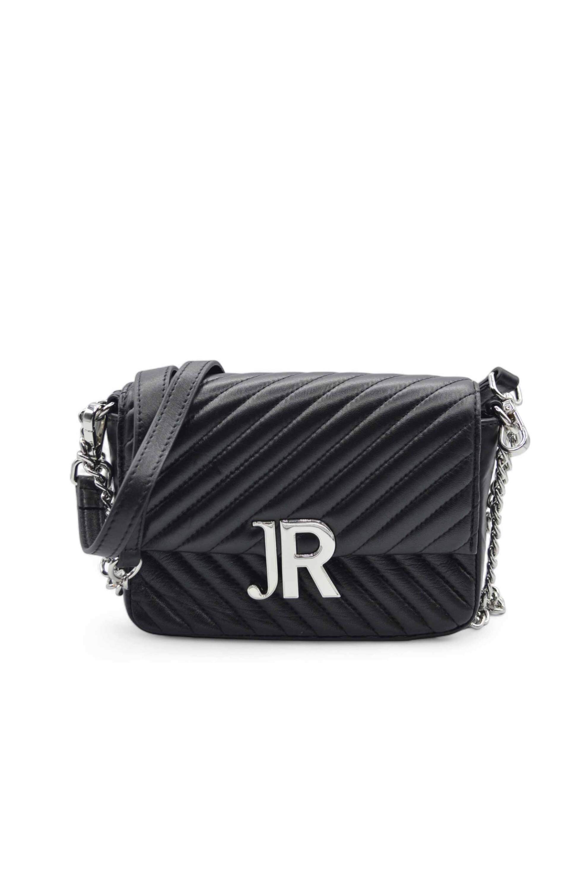 John Richmond γυναικεία δερμάτινη τσάντα ώμου καπιτονέ με μεταλλικό monogram "Nerius" | ONE SIZE