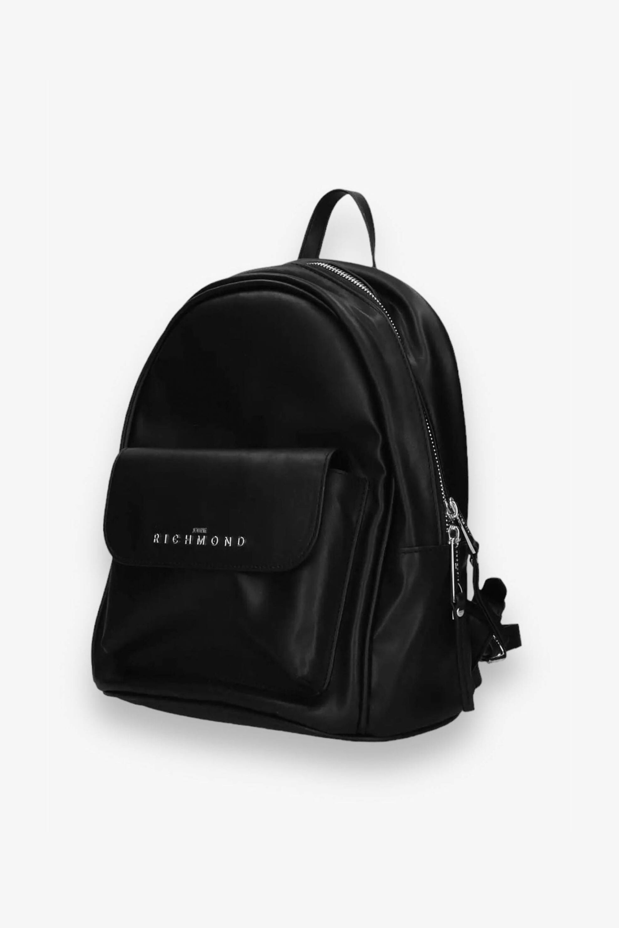 John Richmond γυναικείο backpack με μεταλλικό λογότυπο "Noffi" - RWA24305ZA Μαύρο φωτογραφία