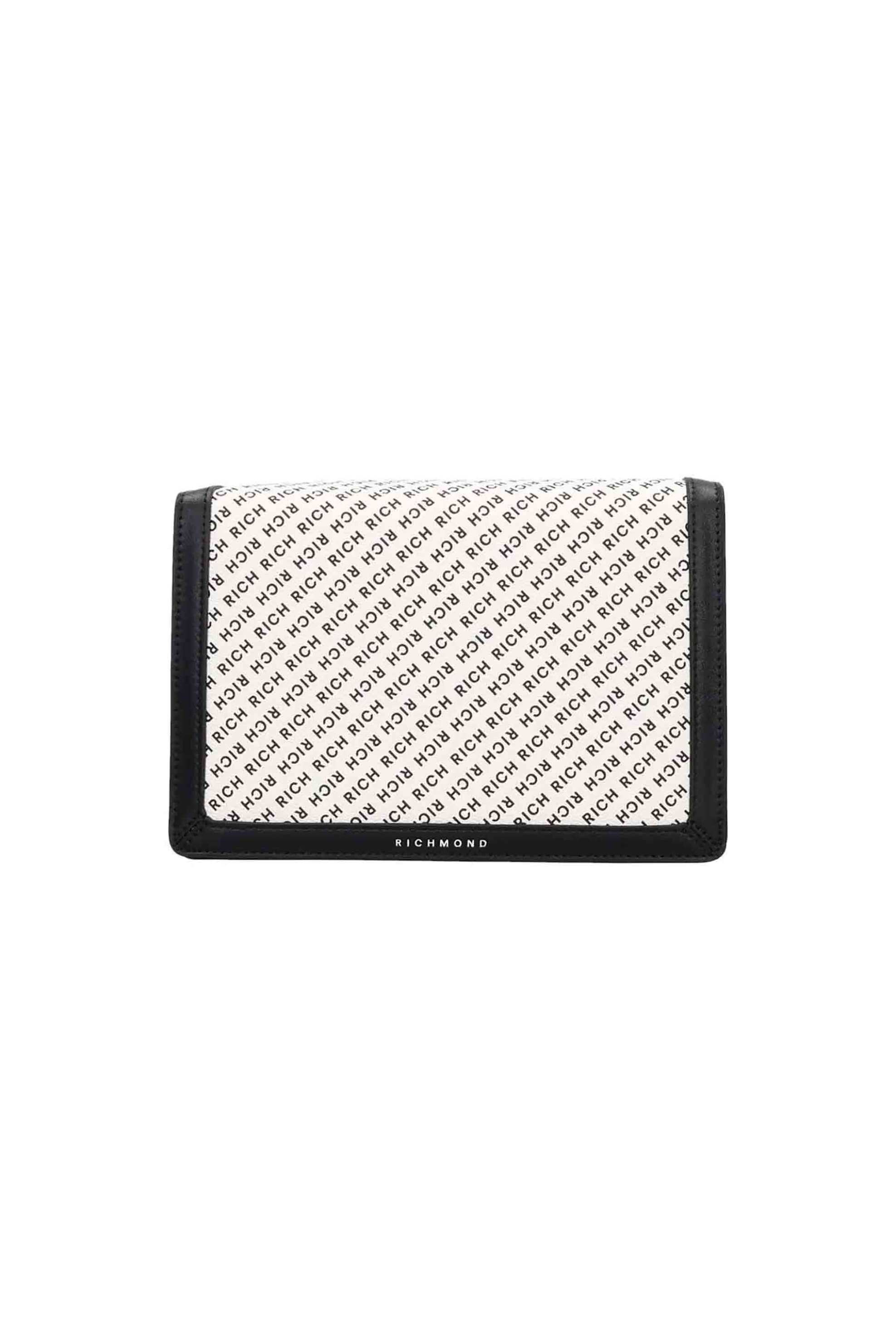 John Richmond γυναικεία τσάντα ώμου με logo print - RWP25049BO Λευκό