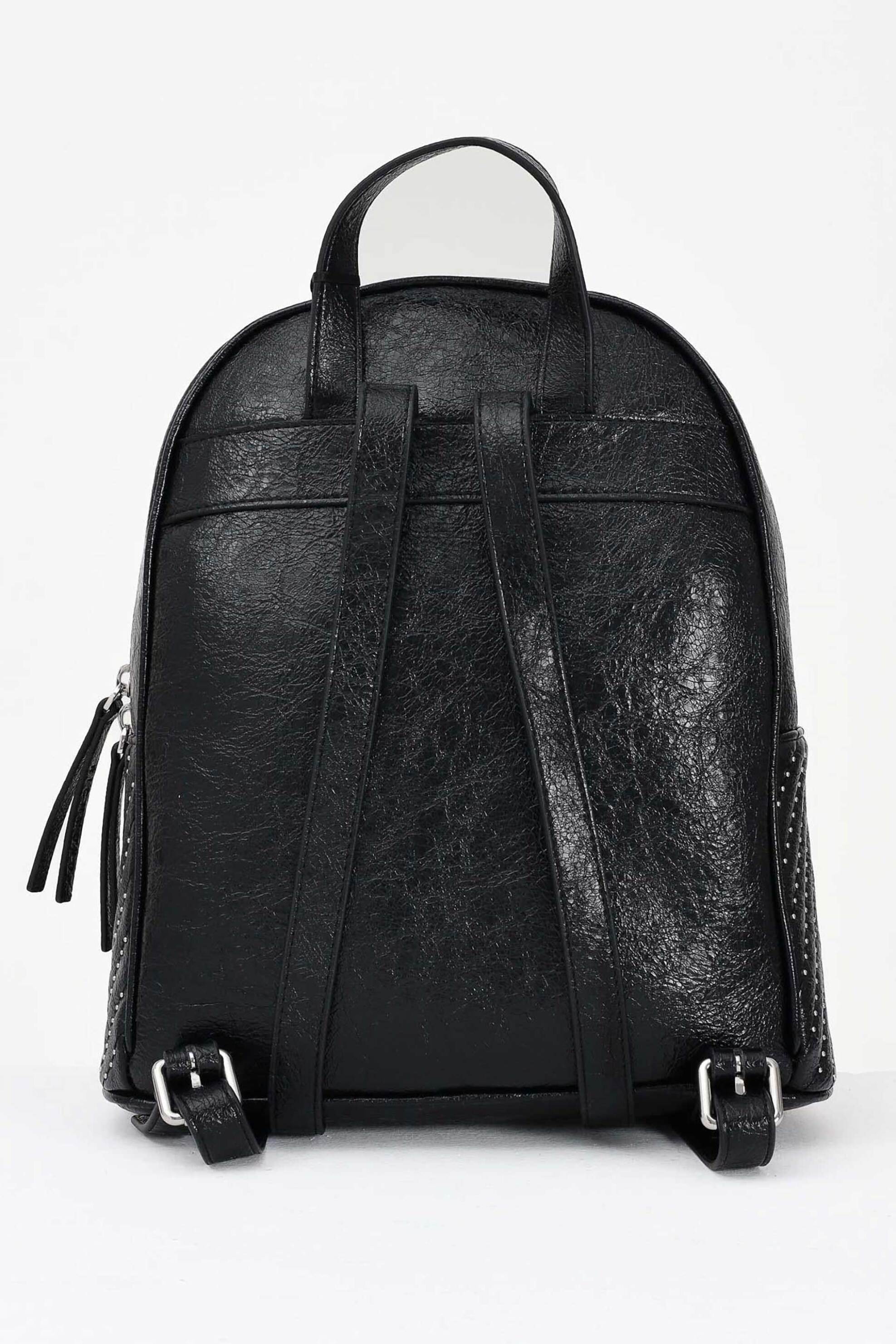 John Richmond γυναικείο backpack με στρας "Mores" - RWA25238ZA Μαύρο φωτογραφία