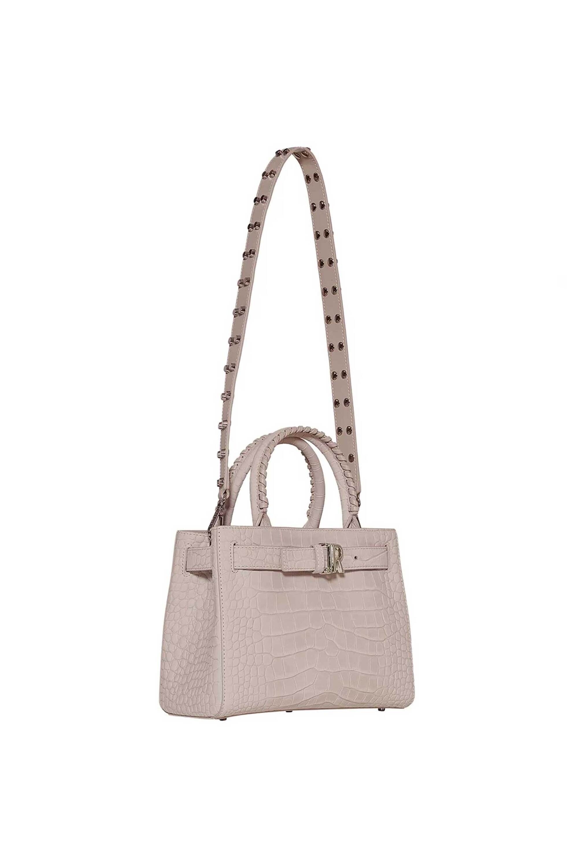 JOHN RICHMOND John Richmond γυναικεία δερμάτινη τσάντα tote με croco pattern "Hanuri" - RWP26216BO Μπεζ - 2