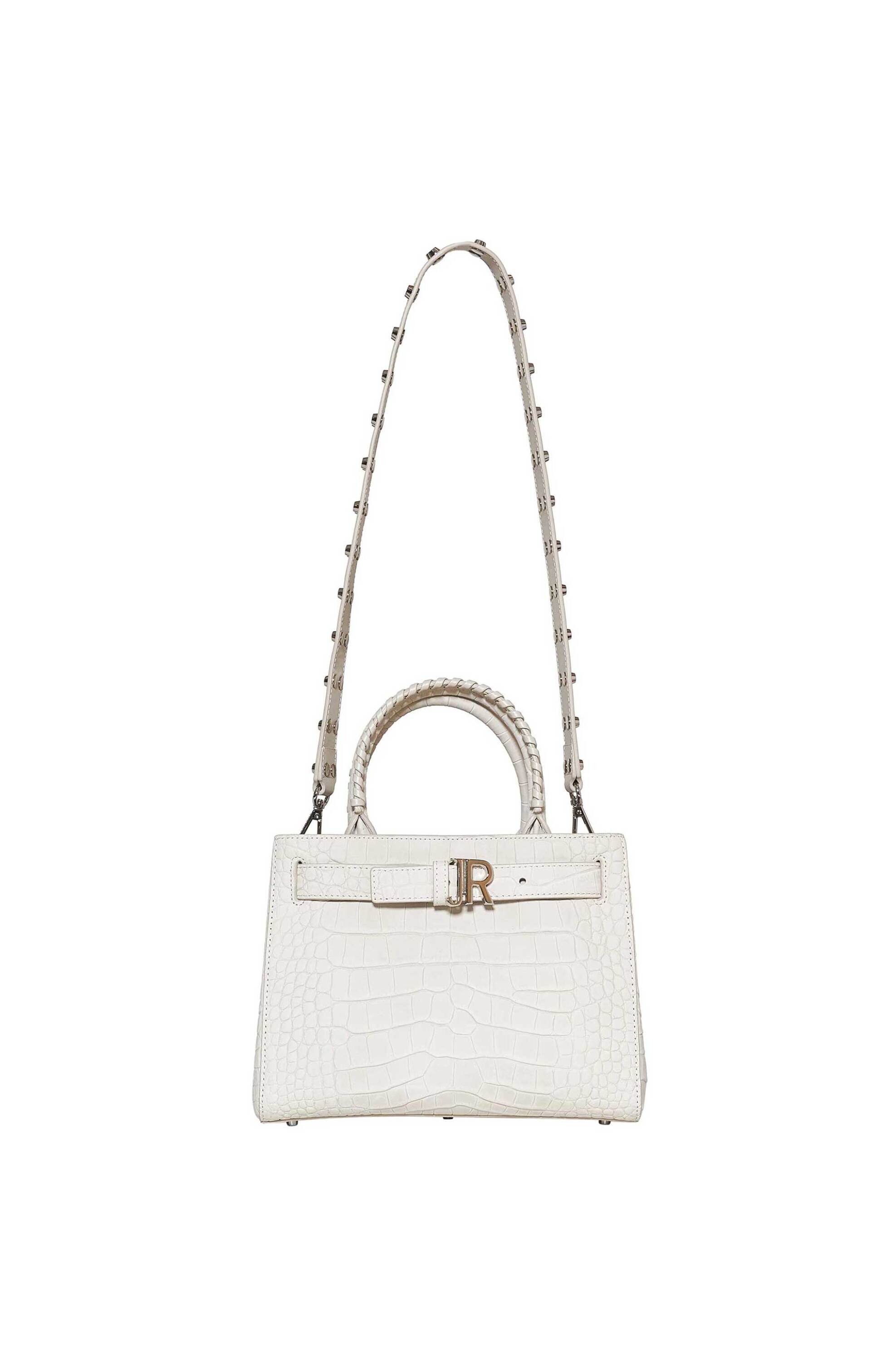 JOHN RICHMOND John Richmond γυναικεία δερμάτινη τσάντα tote με croco pattern "Hanuri" - RWP26216BO Εκρού