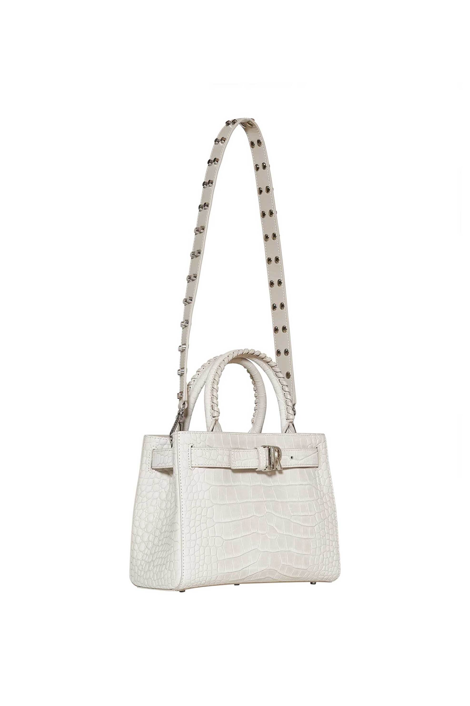 JOHN RICHMOND John Richmond γυναικεία δερμάτινη τσάντα tote με croco pattern "Hanuri" - RWP26216BO Εκρού - 2