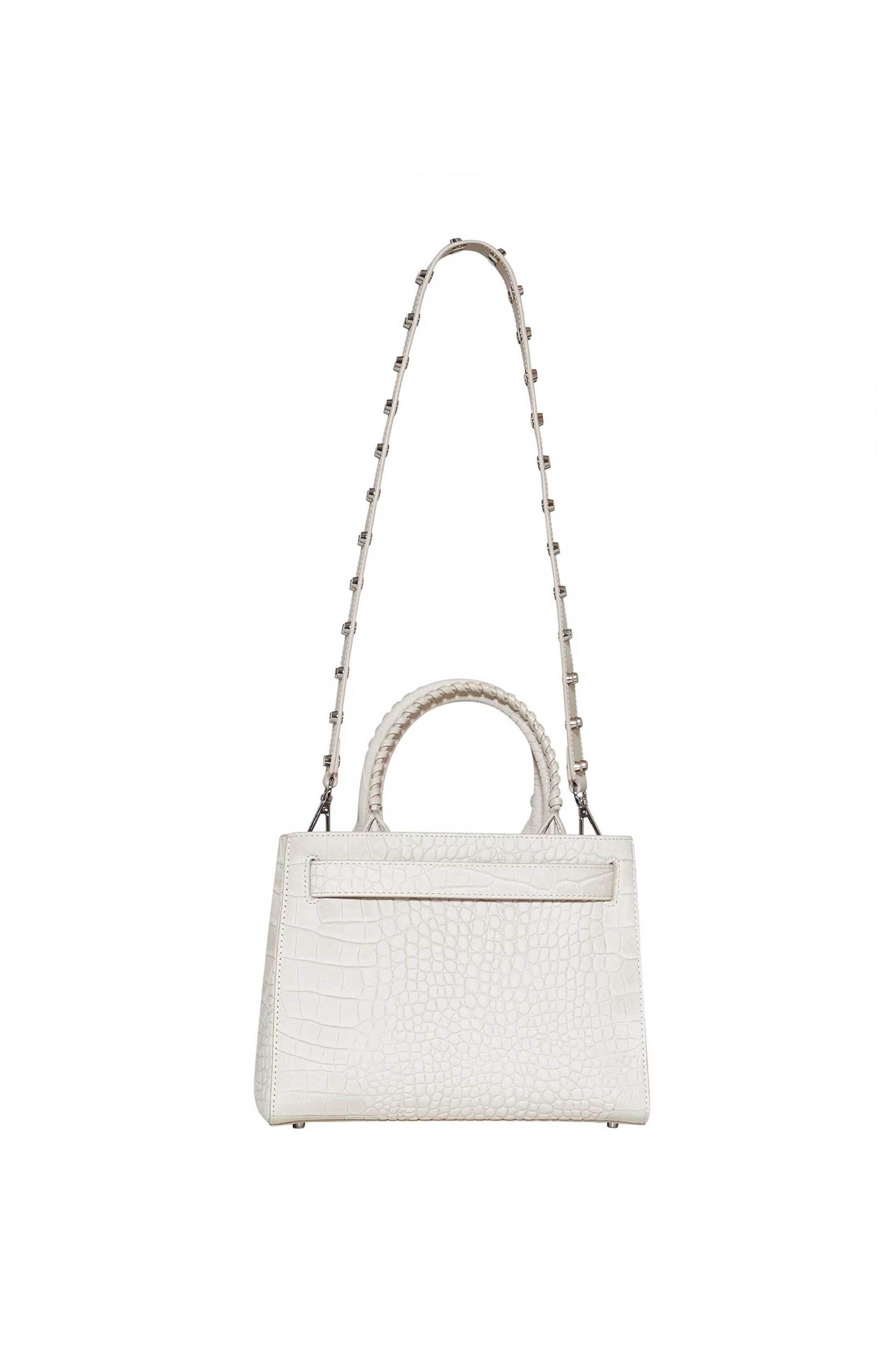 JOHN RICHMOND John Richmond γυναικεία δερμάτινη τσάντα tote με croco pattern "Hanuri" - RWP26216BO Εκρού - 3