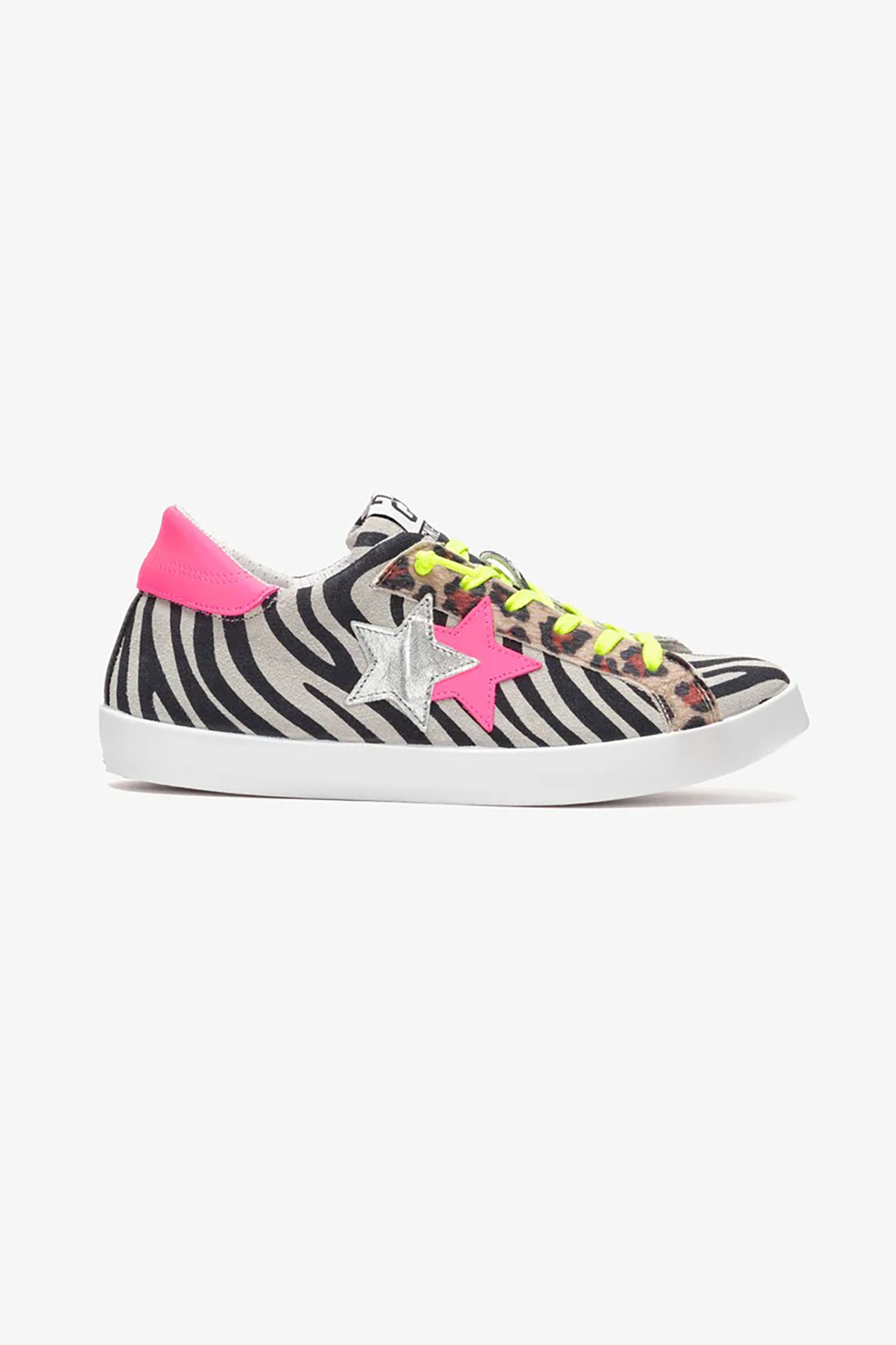 2 STAR 2 Star γυναικεία sneakers με zebra λεπτομέρειες "Prime Star" - 2S4608_410 Πολύχρωμο