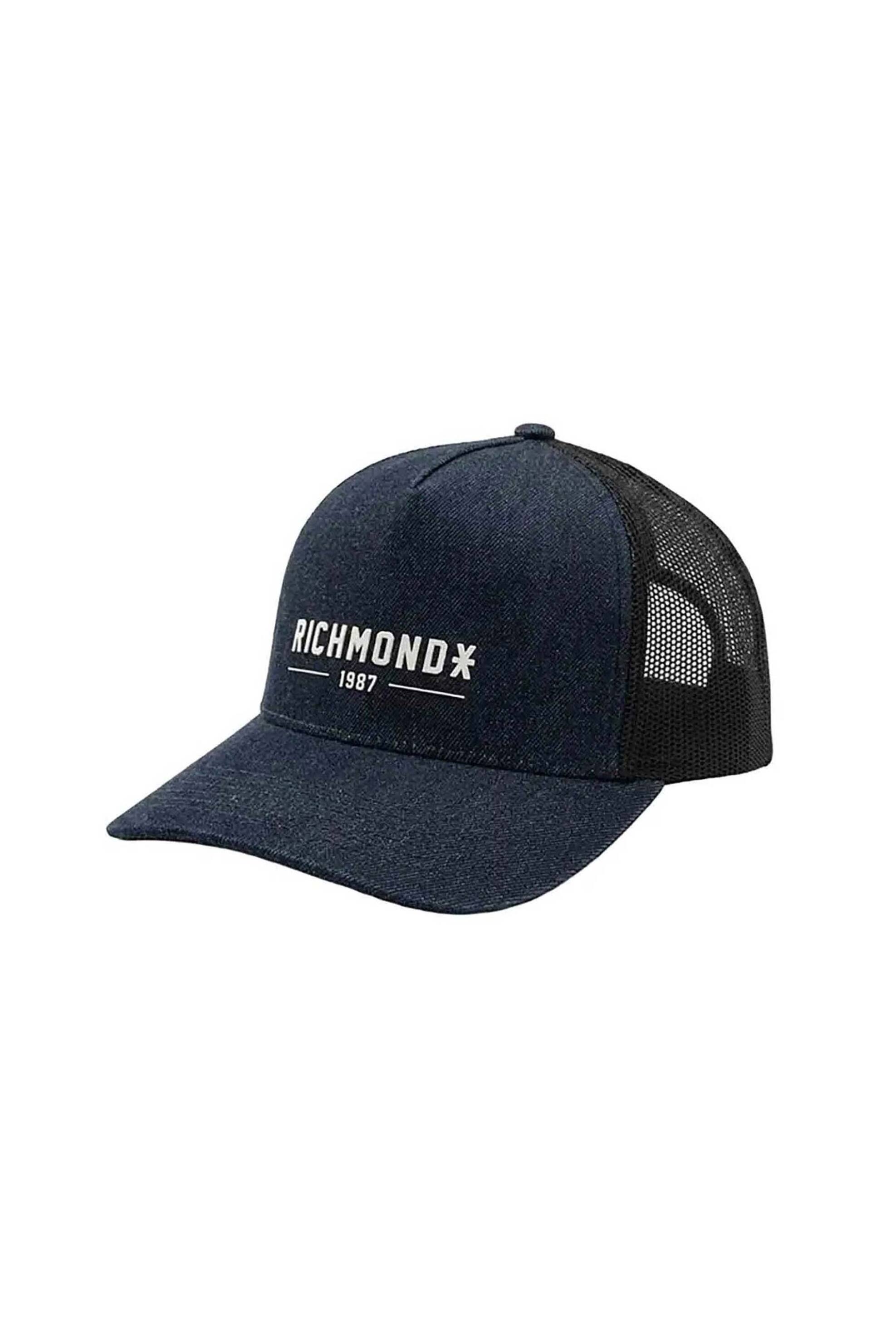 John Richmond ανδρικό denim καπέλο jockey με λογότυπο "Siglem" - UMP26255BT Denim Blue Σκούρο