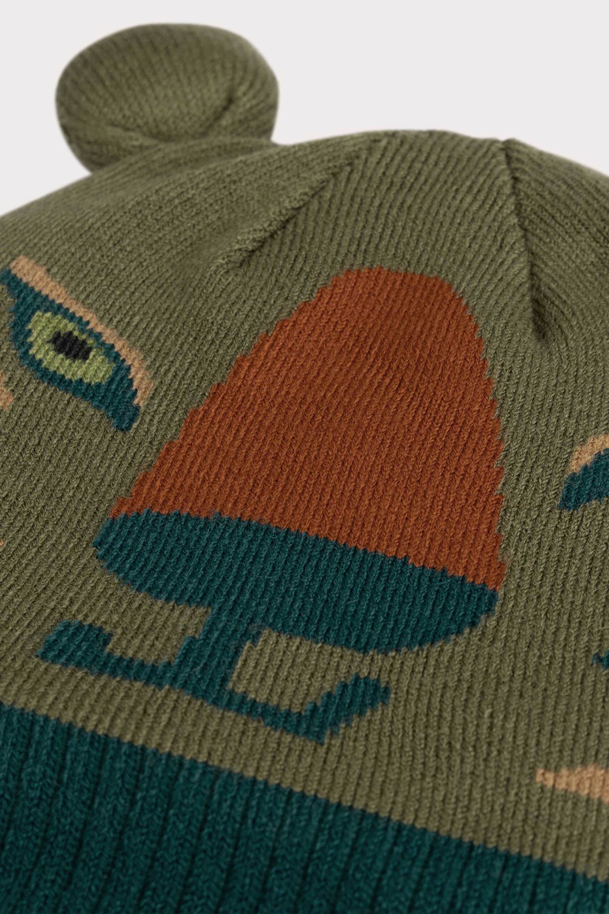 Dpam παιδικός σκούφος με αυτάκια "Green Tiger" - 351840 Λαδί φωτογραφία