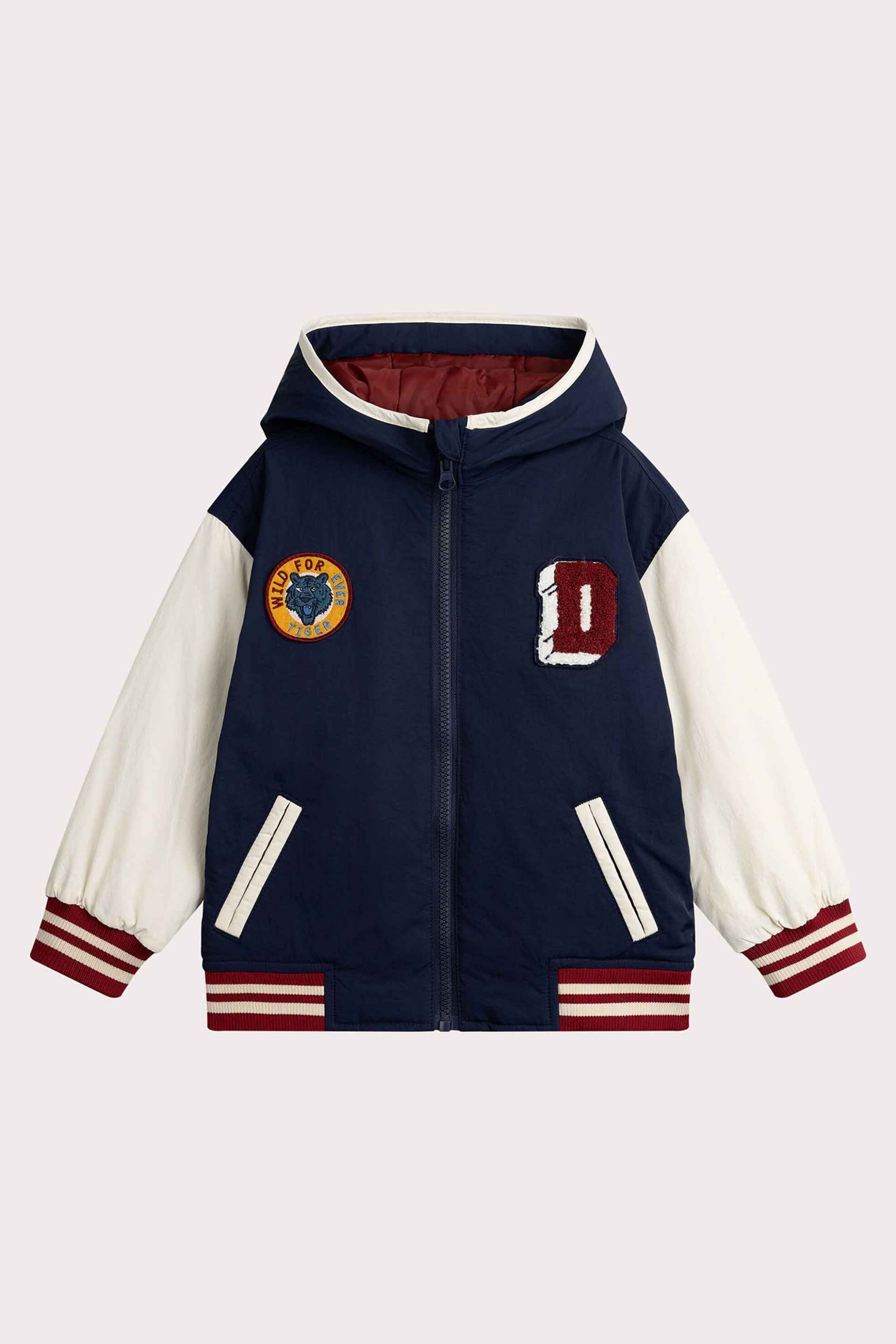 DPAM DPAM παιδικό μπουφάν με κουκούλα "Navy College" - 351699 Μπλε Σκούρο