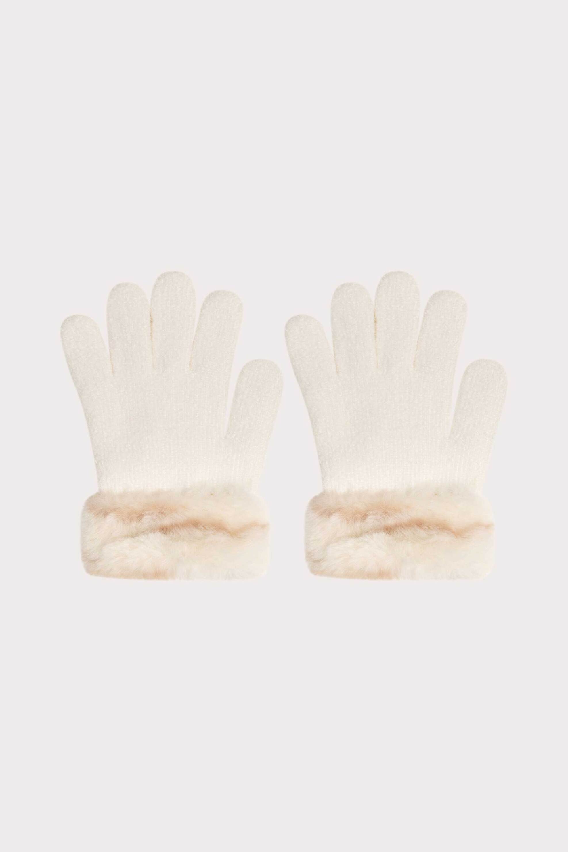 DPAM παιδικά πλεκτά γάντια Beige Fur - 351874 Μπεζ