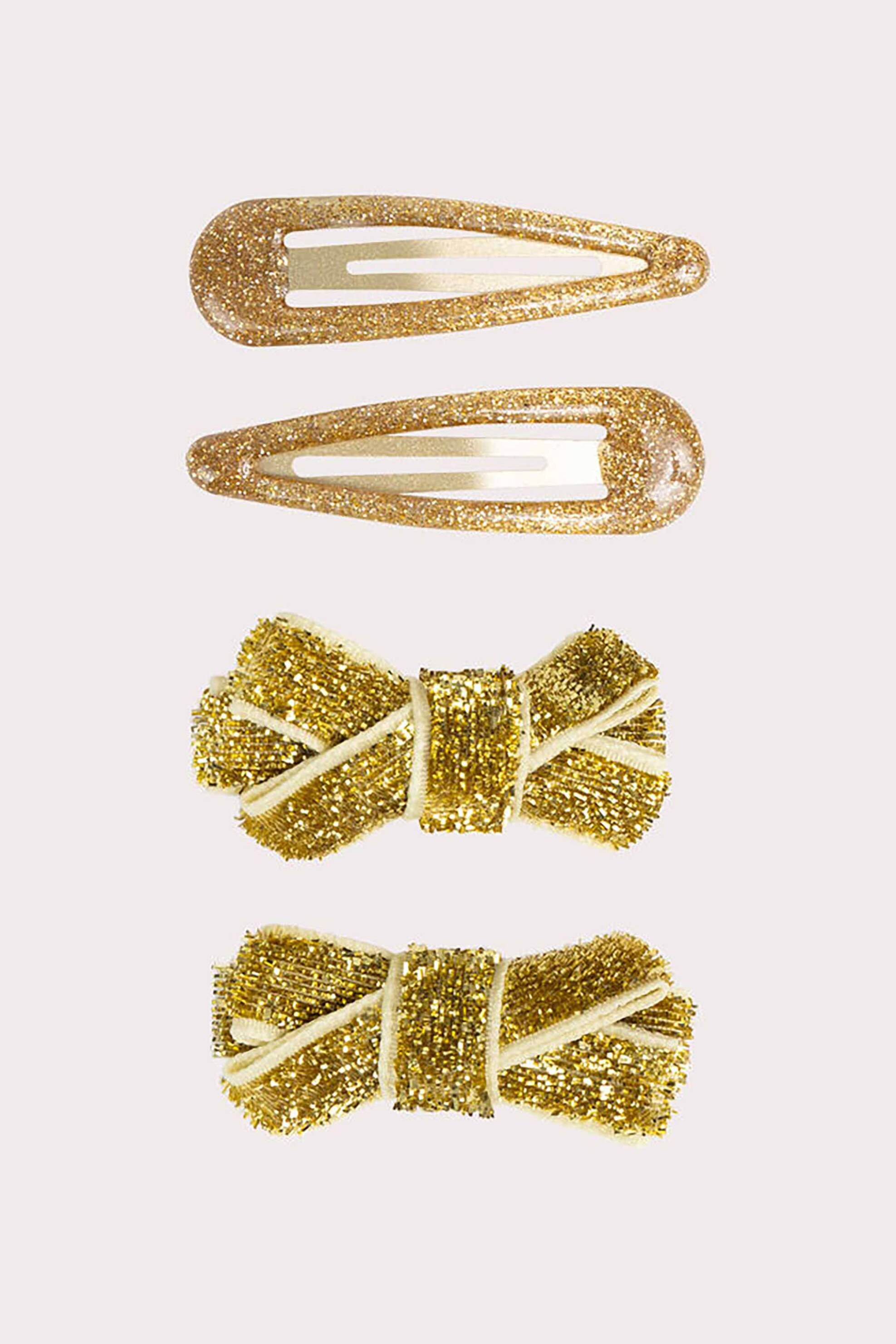 DPAM DPAM σετ παιδικά κοκαλάκια μαλλιών Extra Gold (4 τεμάχια) - 350607 Χρυσό