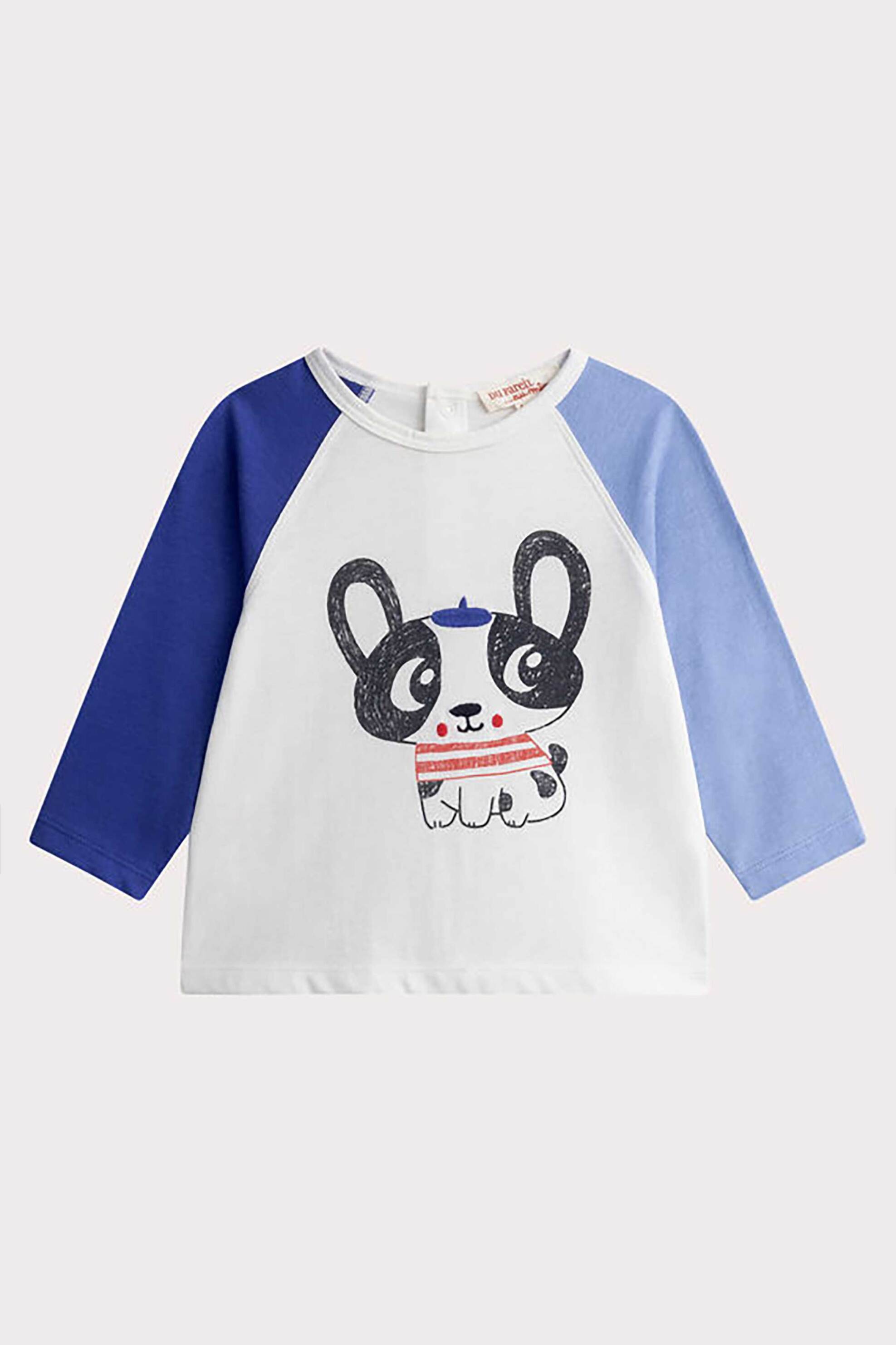 DPAM βρεφική μπλούζα για αγόρια "Blue Frenchie" - 356284 Λευκό φωτογραφία