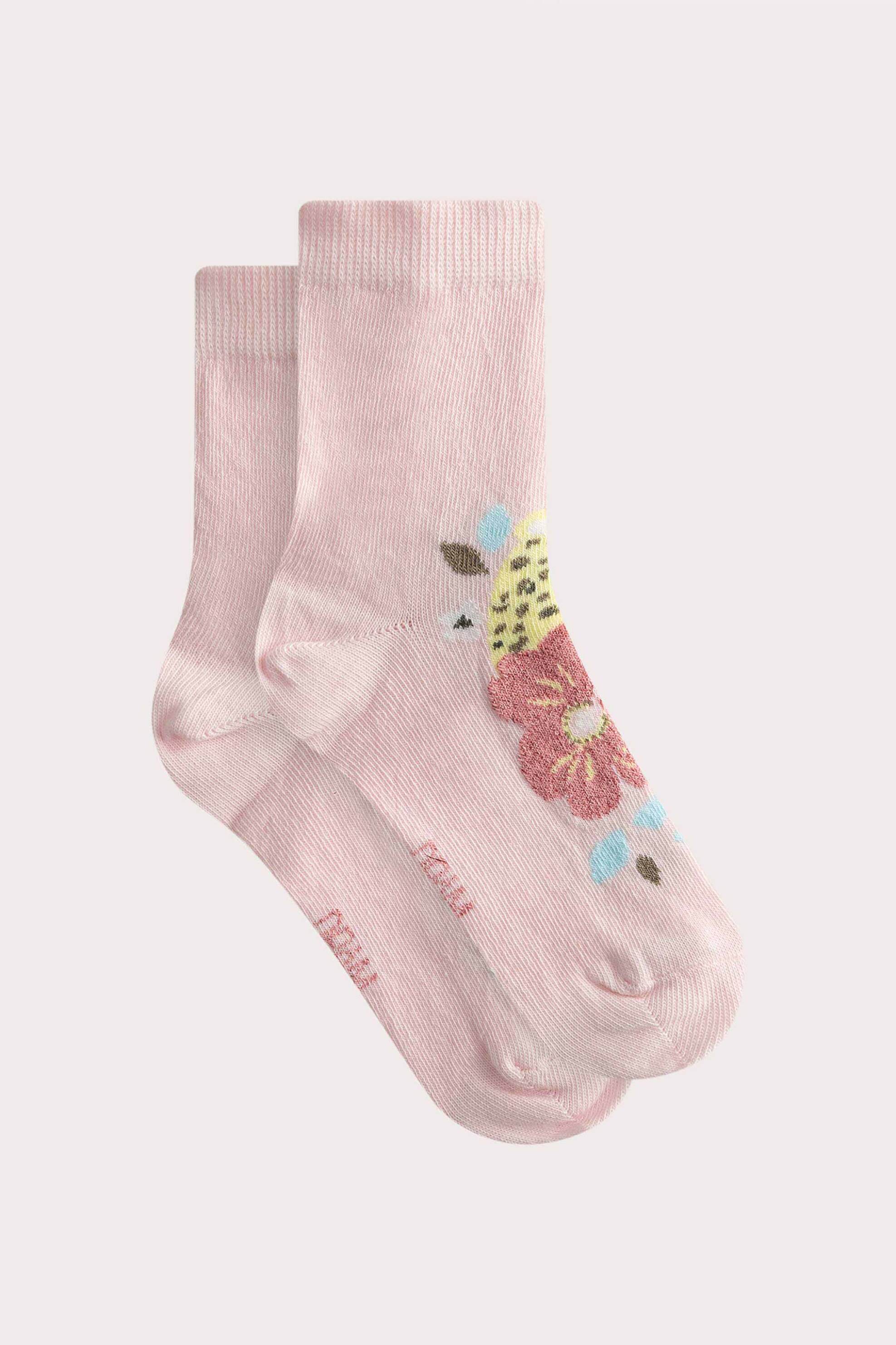 DPAM DPAM παιδικές κάλτσες για κορίτσια "Tropical Pink" - 356130 Ροζ