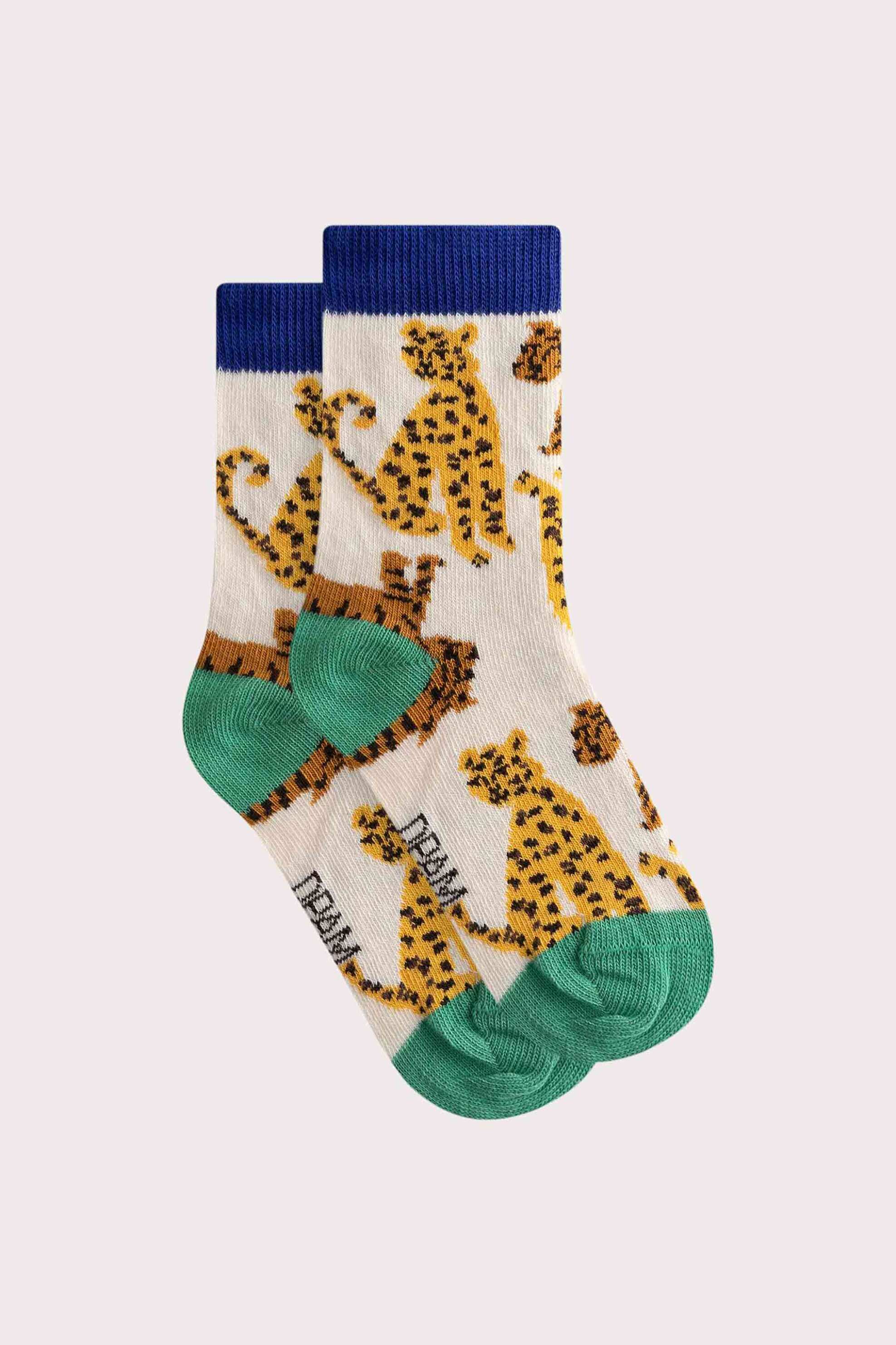 DPAM DPAM παιδικές κάλτσες για αγόρια "Double Leopards" - 356142 Κρέμ