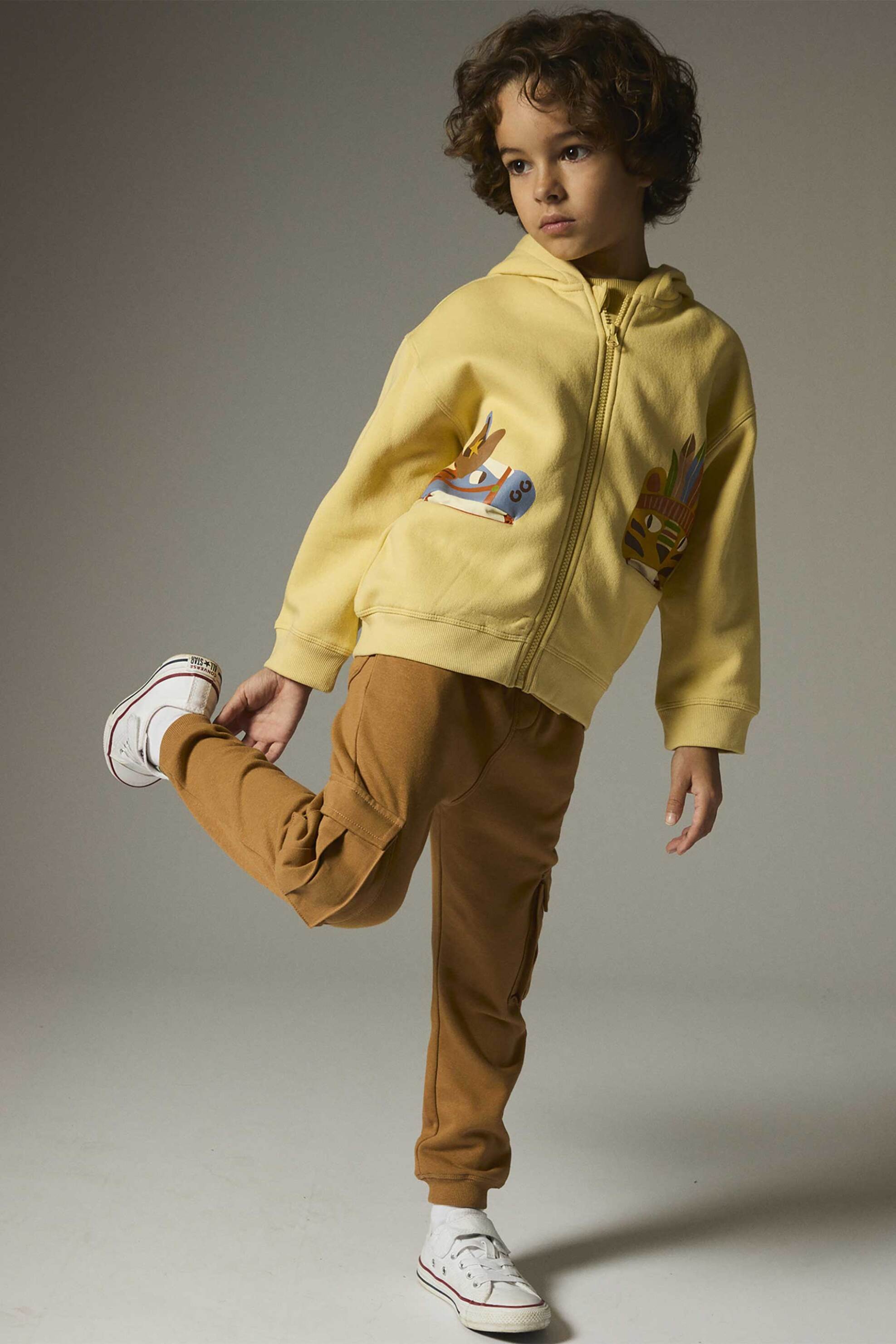 DPAM DPAM παιδική ζακέτα για αγόρια "Yellow Fleece" - 356369 Κίτρινο