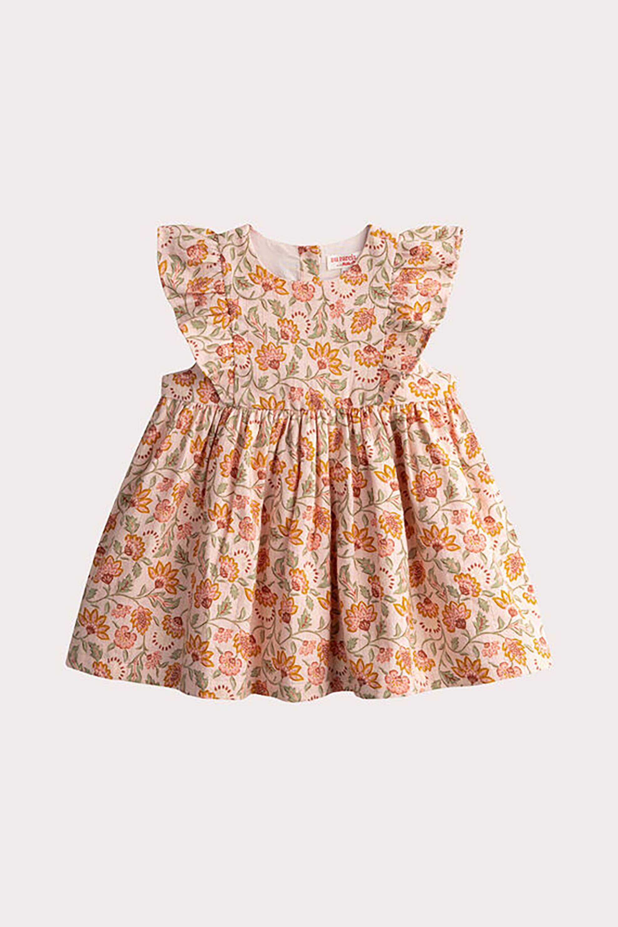 DPAM βρεφικό φόρεμα για κορίτσια "Orange Floral" - 357503 Ροζ φωτογραφία