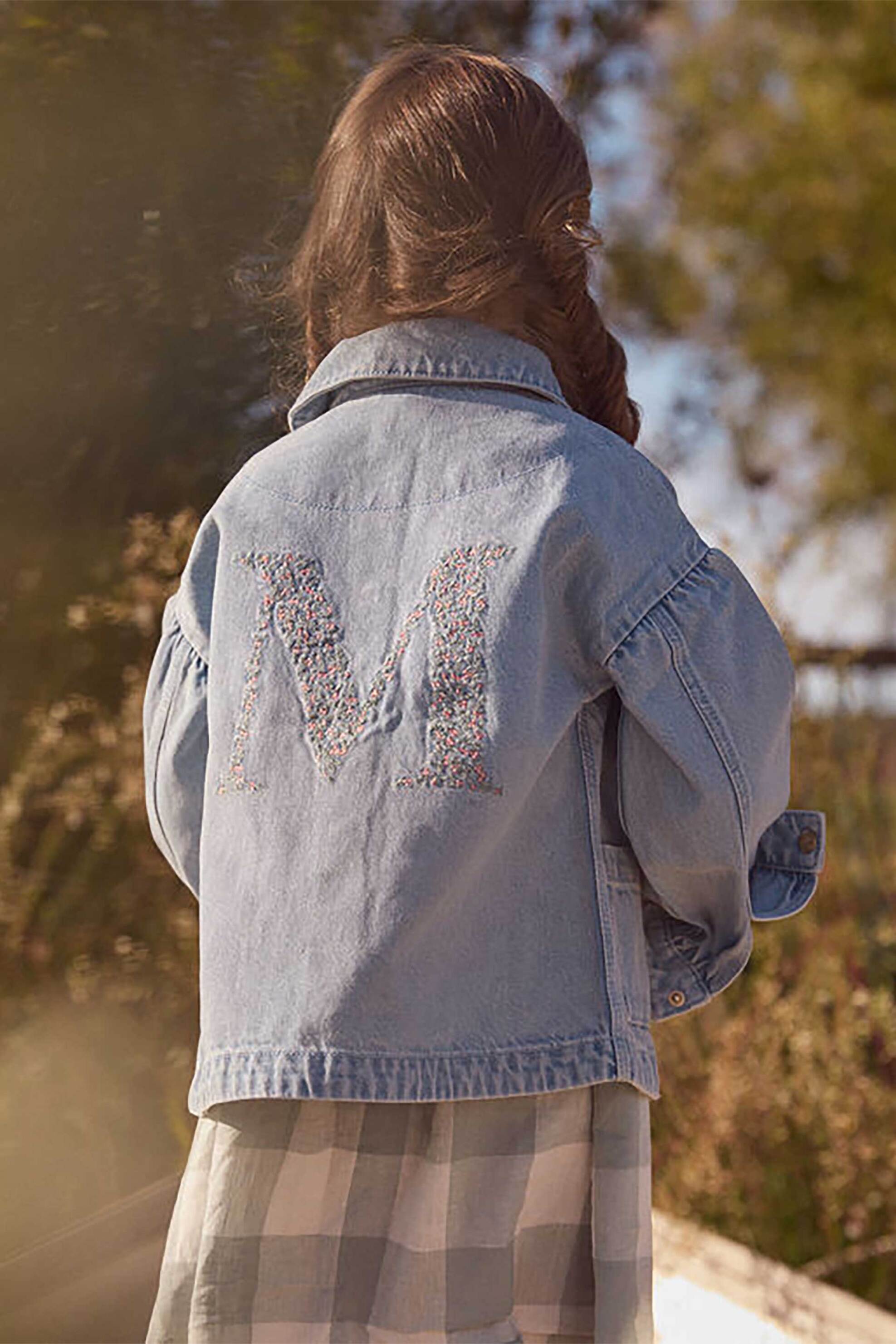 DPAM παιδικό μπουφάν για κορίτσια "Denim Blossoms" - 357686 Denim Blue φωτογραφία