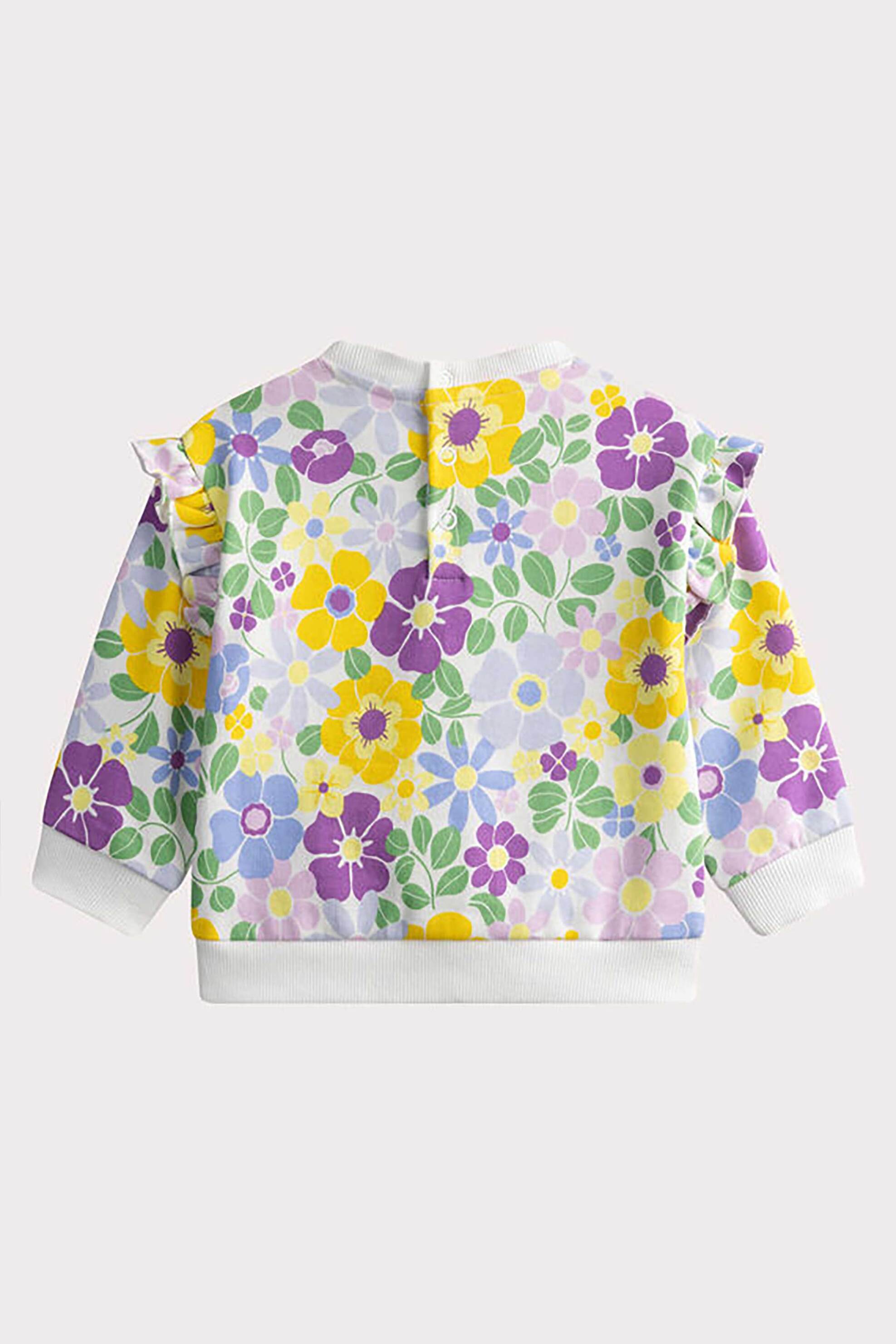 DPAM βρεφικό φούτερ για κορίτσια "Colourful Garden" - 359718 Λευκό φωτογραφία