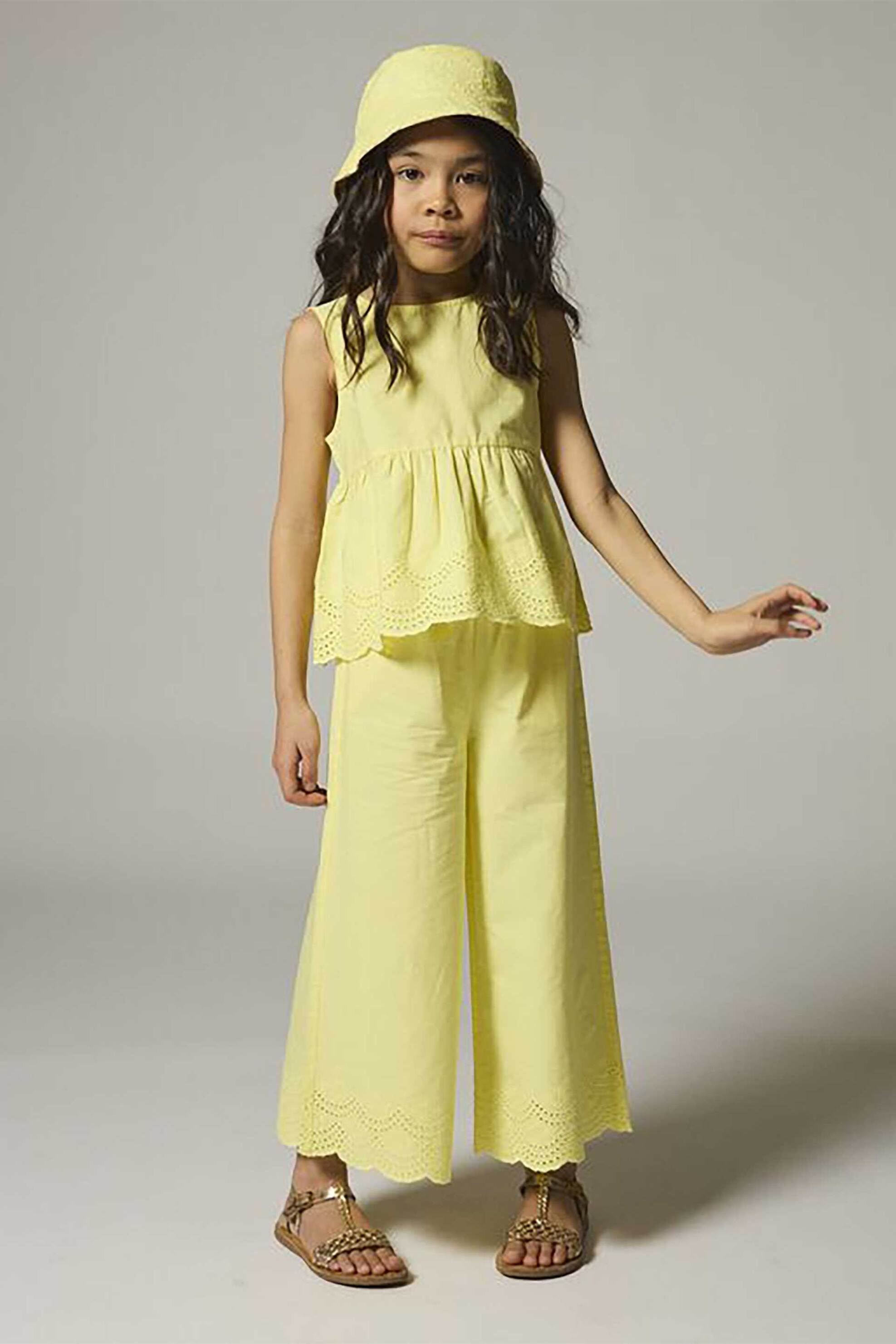 DPAM DPAM παιδική μπλούζα για κορίτσια "Yellow Embroidery" - 360754 Κίτρινο