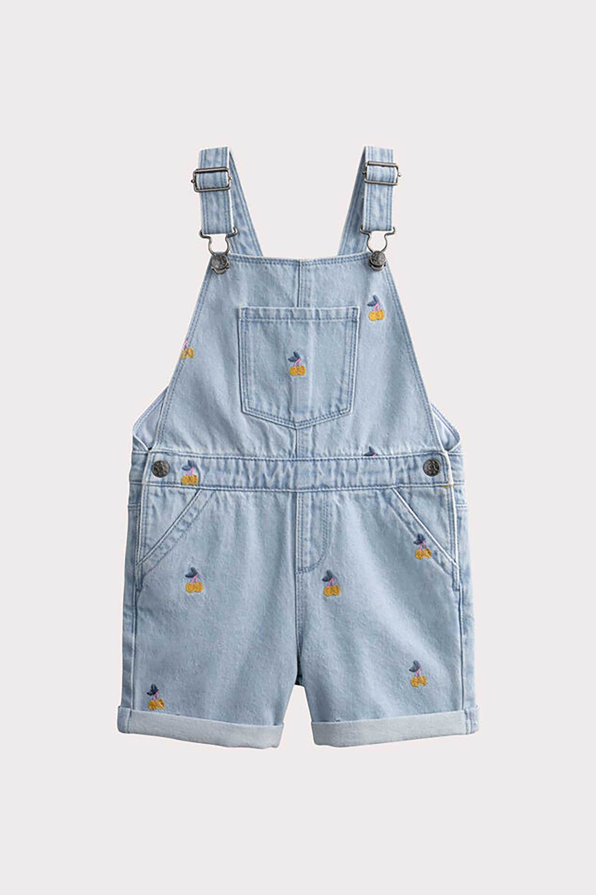 DPAM DPAM παιδική σαλοπέτα για κορίτσια "Denim Cherries" - 360281 Denim Blue Ανοιχτό