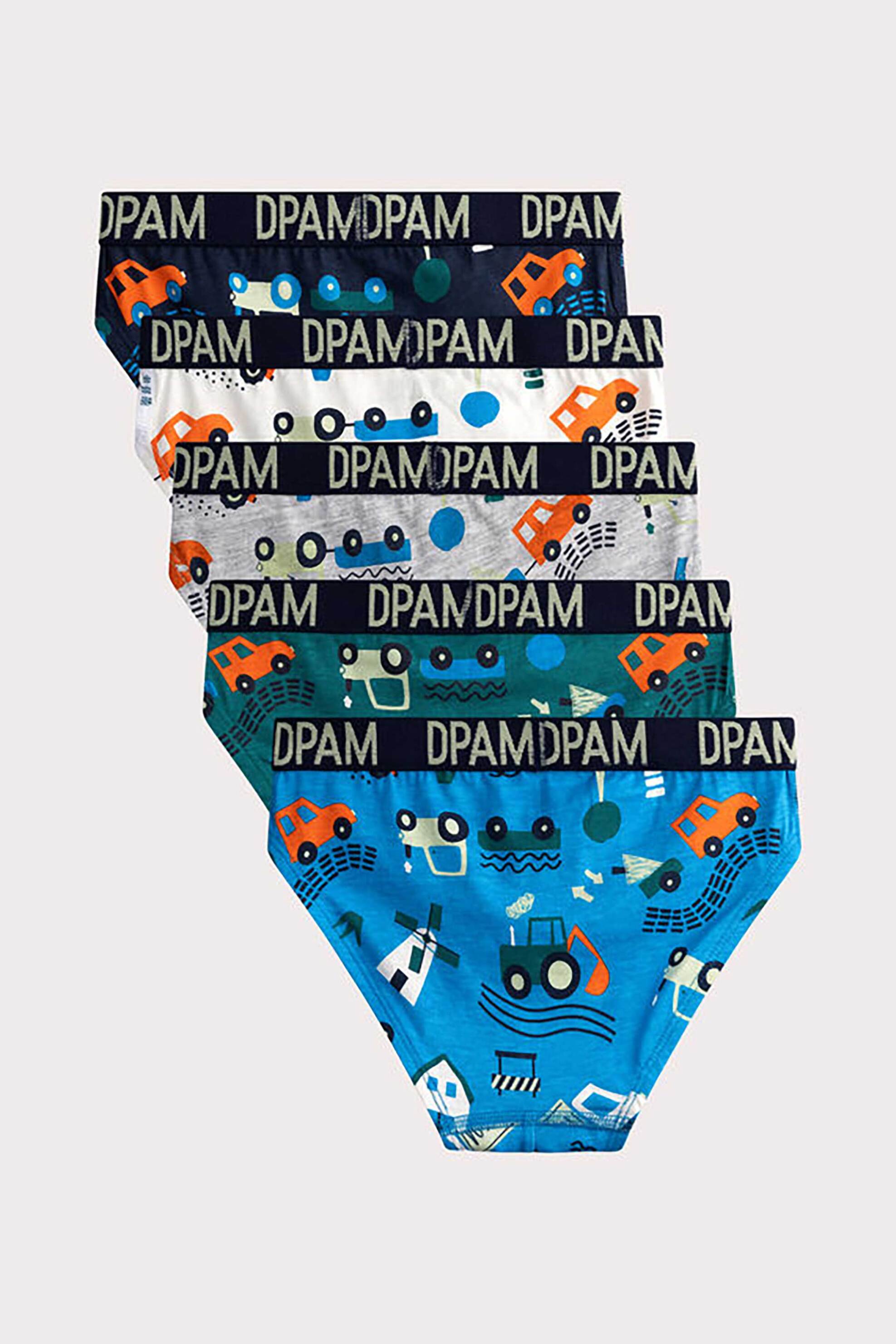 DPAM σετ παιδικά εσώρουχα για αγόρια "Blue Cars" (5 τεμάχια) - 360667 Πολύχρωμο φωτογραφία