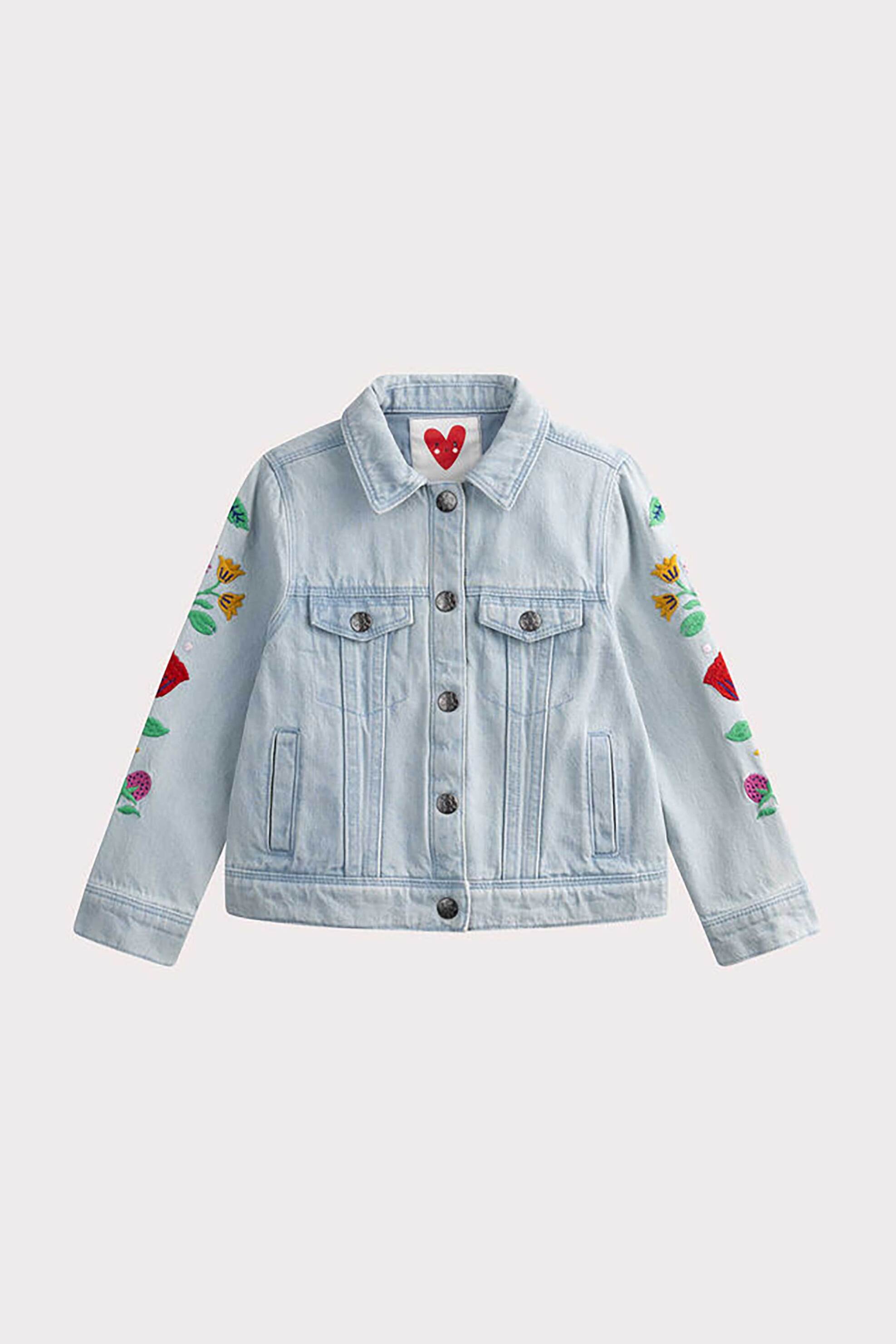 DPAM παιδικό τζιν μπουφάν για κορίτσια "Colourful Denim" - 360361 Denim Blue Ανοιχτό φωτογραφία