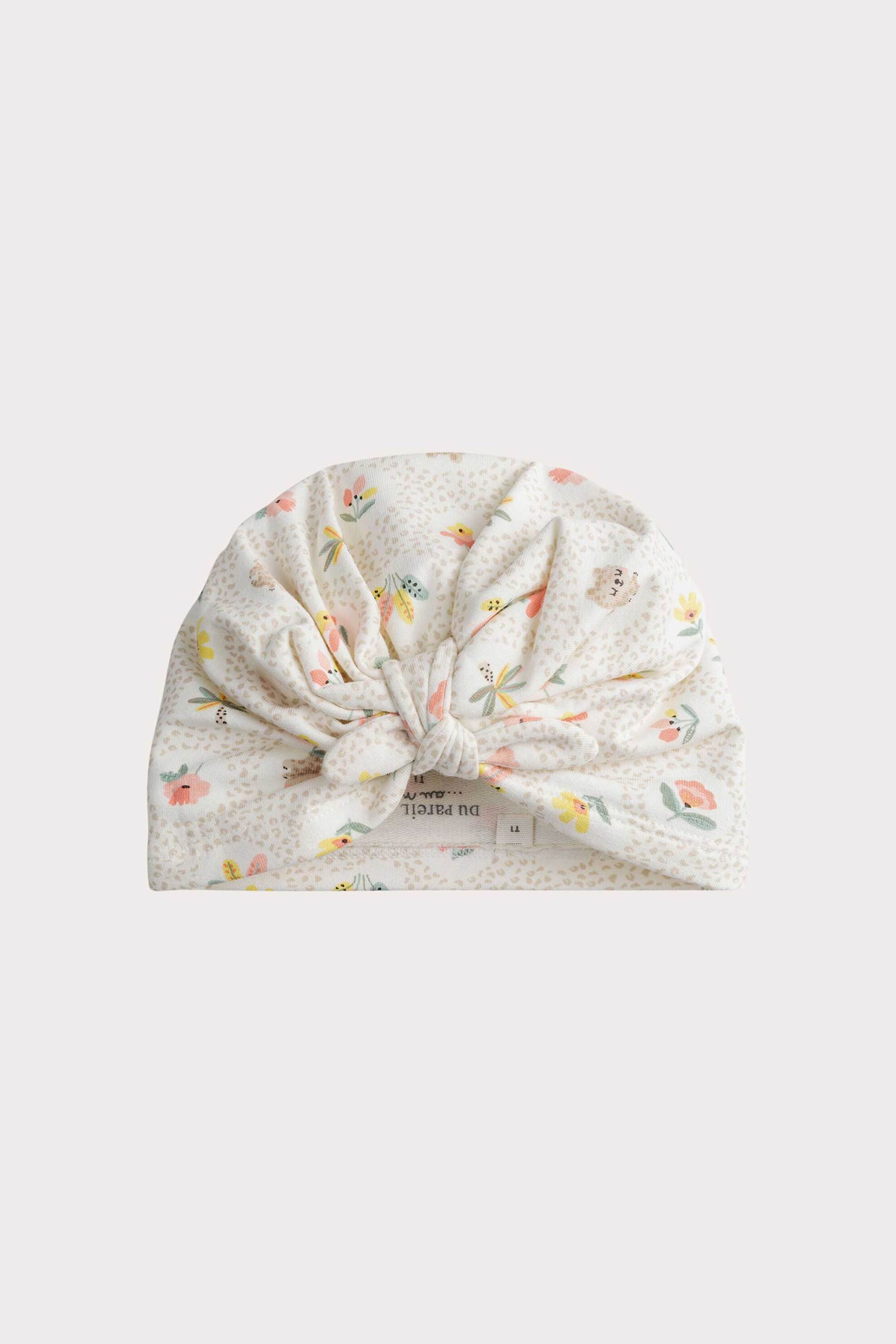 DPAM DPAM βρεφικός σκούφος "Printed Turban" - 356441 Λευκό