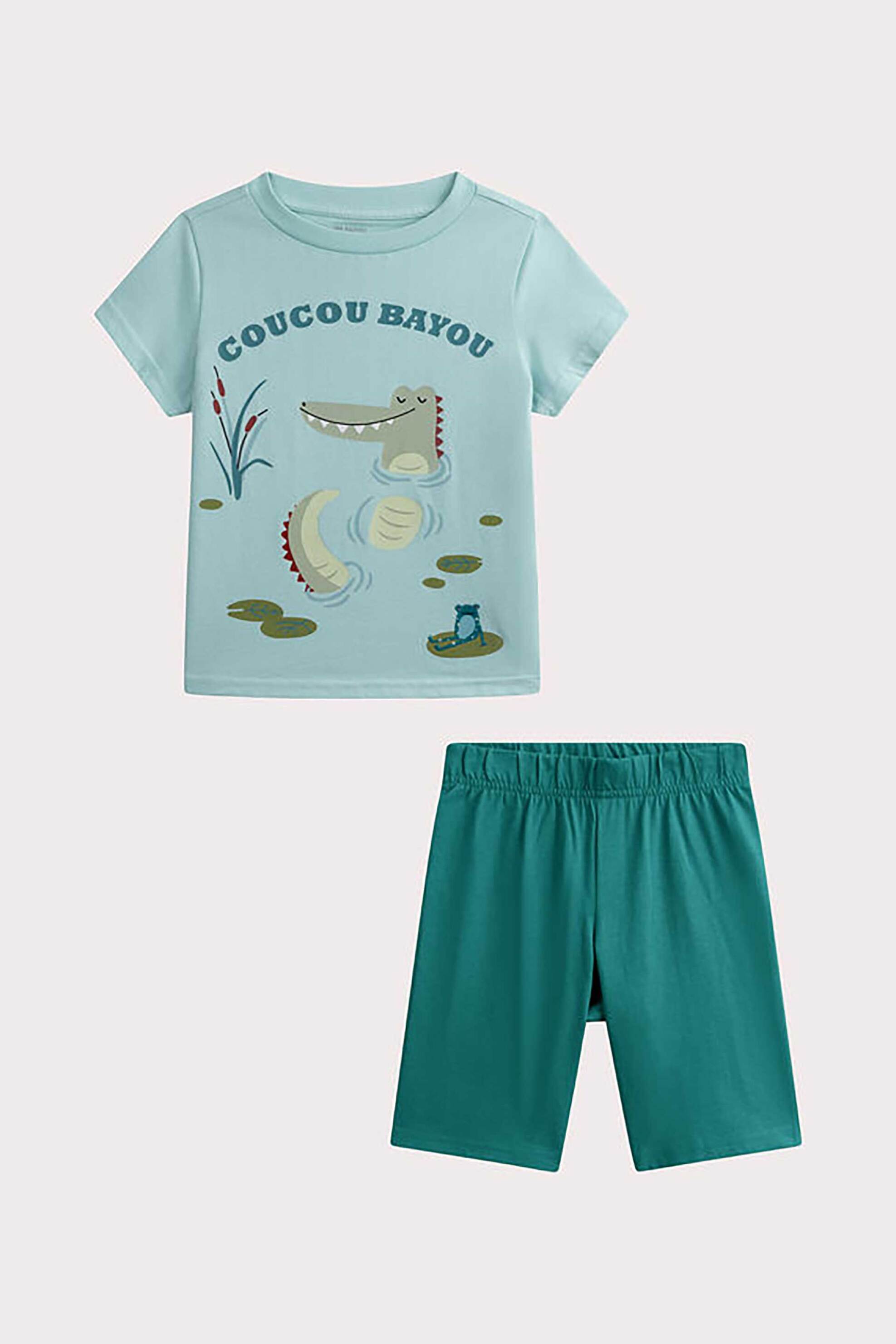 DPAM DPAM σετ παιδικές πιτζάμες για αγόρια "Coucou Bayou" - 359204 Πράσινο
