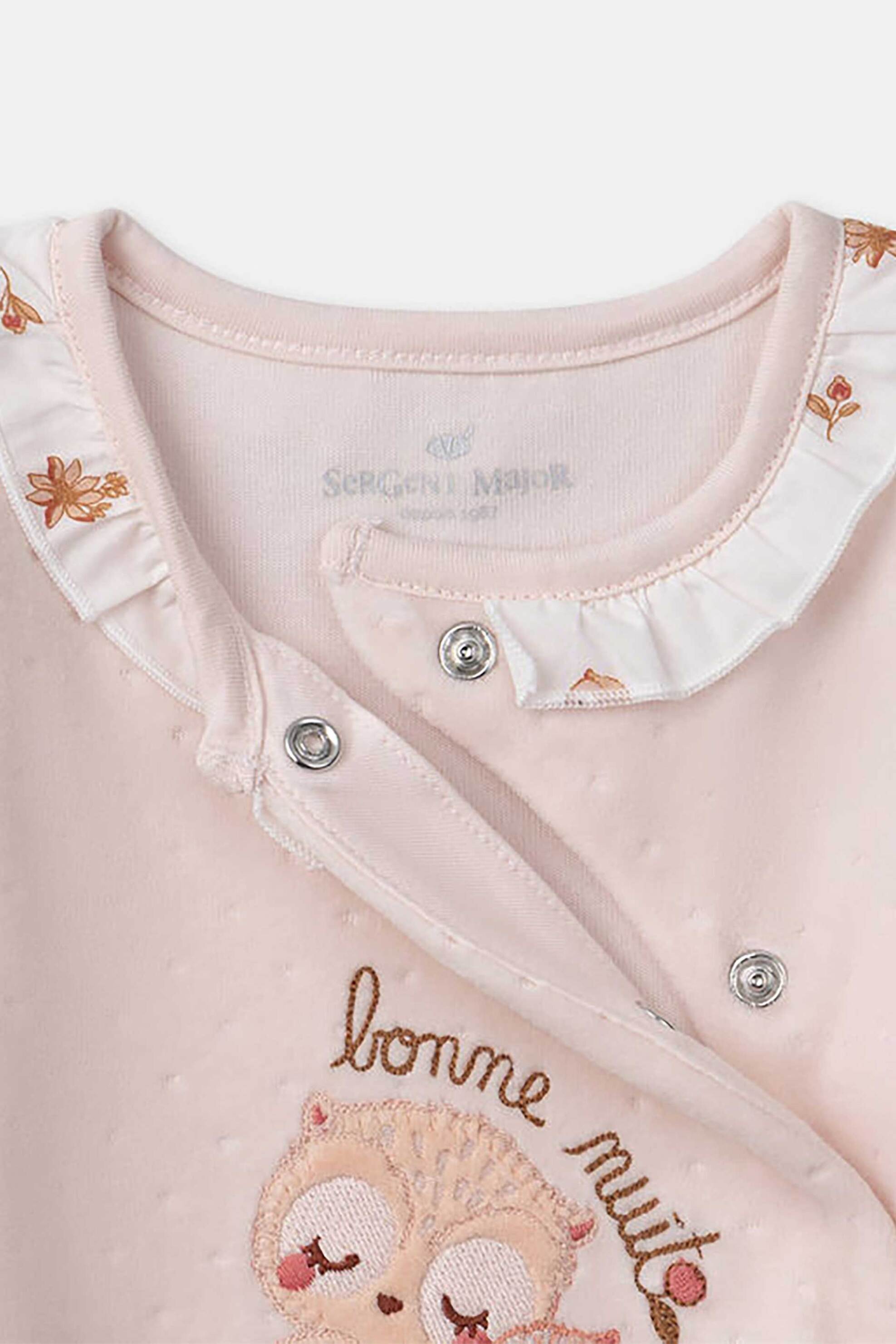 DPAM βρεφικό φορμάκι με γιακά με κεντητό σχέδιο κουκουβάγια - 364926 Ροζ Ανοιχτό φωτογραφία