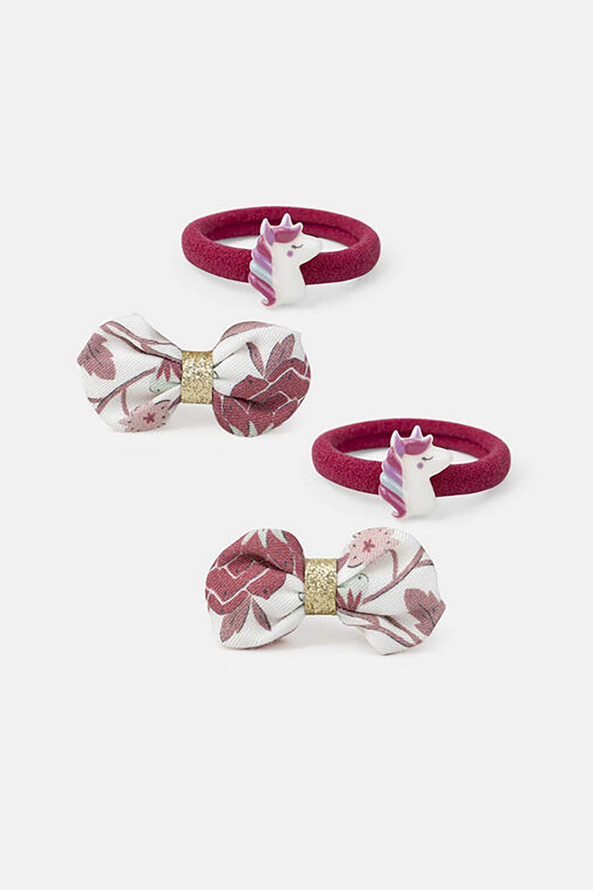 DPAM σετ παιδικά λαστιχάκια μαλλιών σε διάφορα σχέδια και χρώματα (4 τεμάχια) - 365014 Κόκκινο