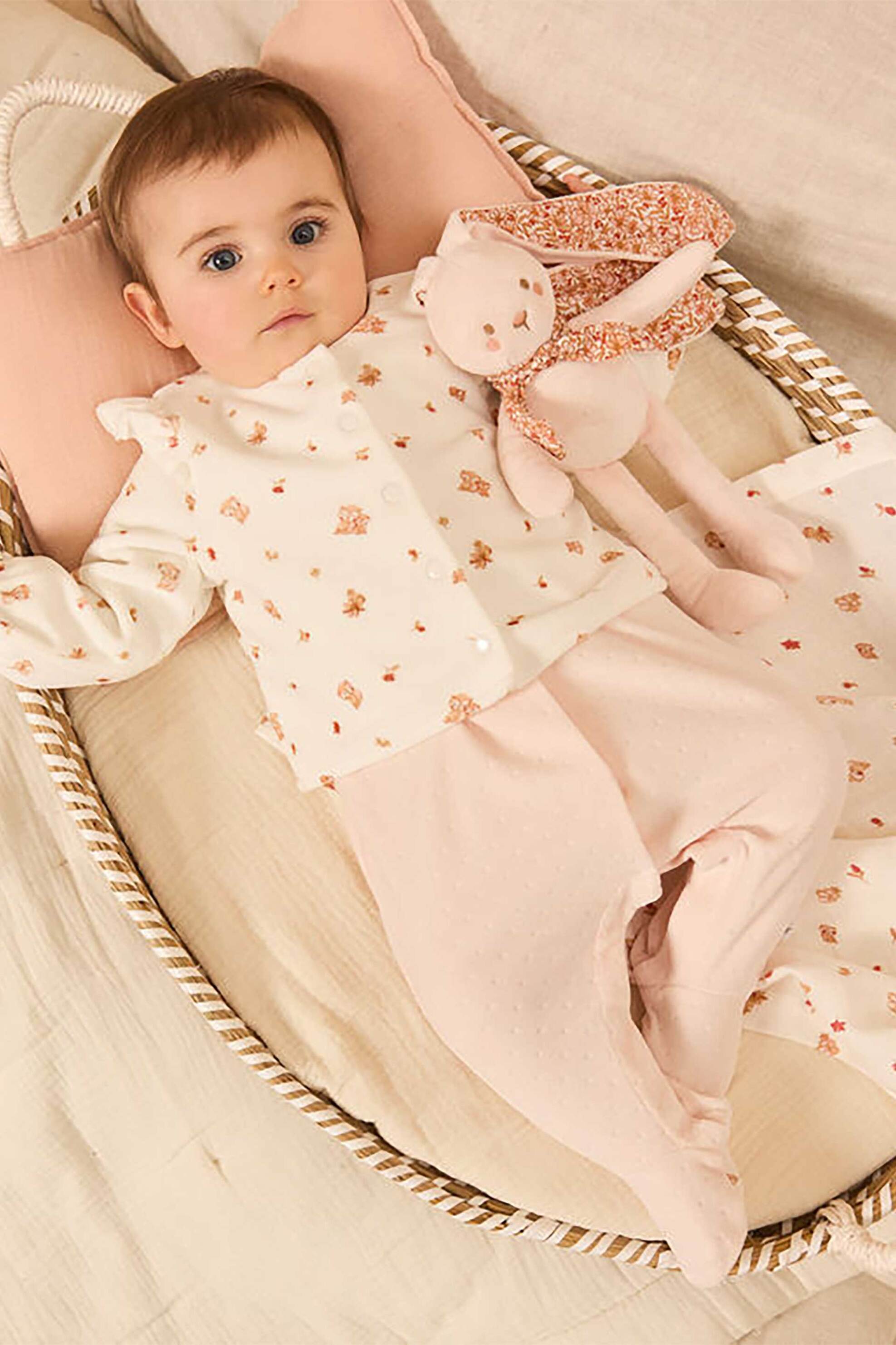 DPAM DPAM σετ βρεφικό αμάνικο φορμάκι και ζακέτα για κορίτσια με σχέδιο κουκουβάγιες (2 τεμάχια) - 364960 Ροζ