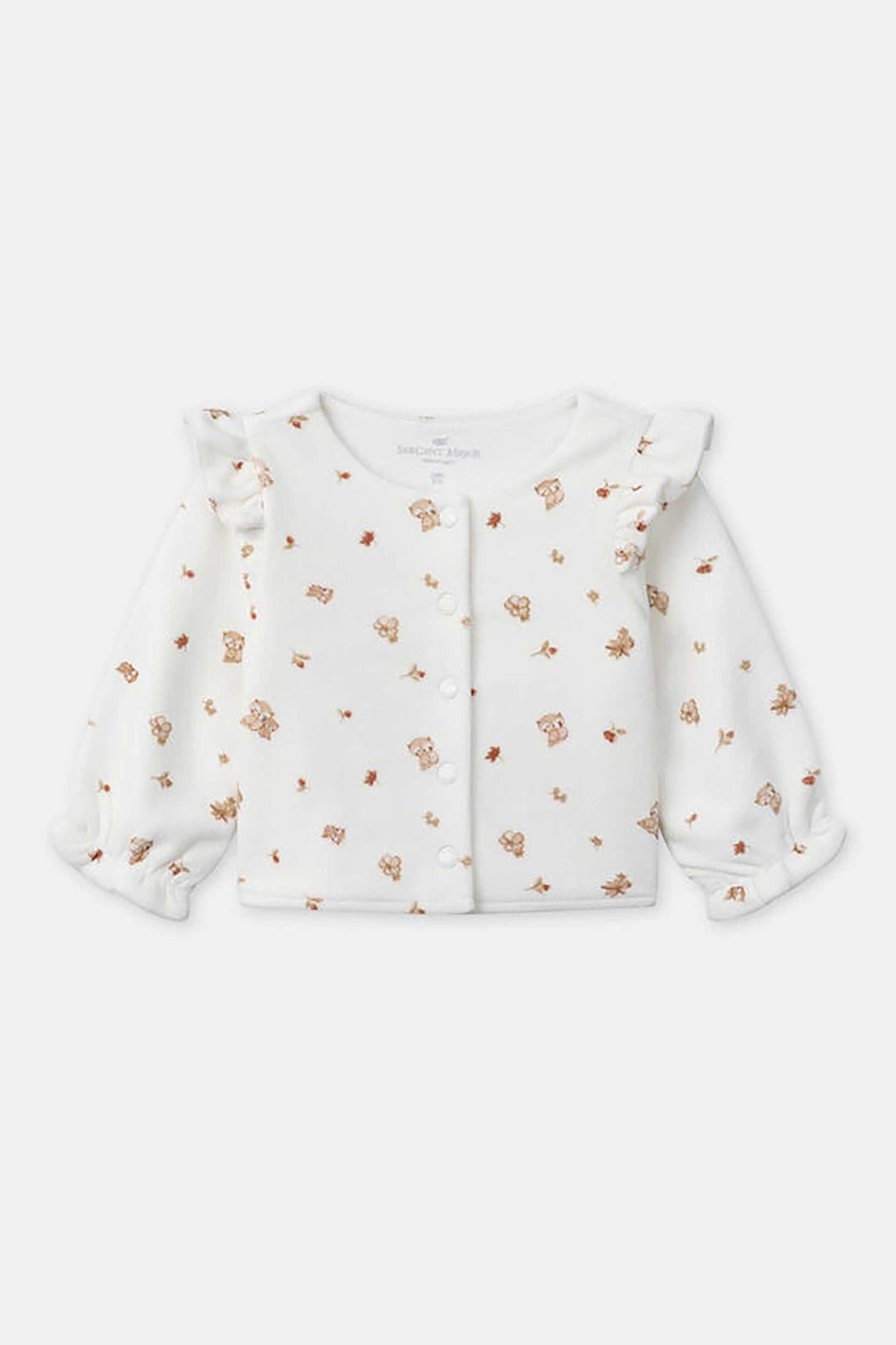 DPAM σετ βρεφικό αμάνικο φορμάκι και ζακέτα με σχέδιο κουκουβάγιες (2 τεμάχια) - 364960 Ροζ φωτογραφία