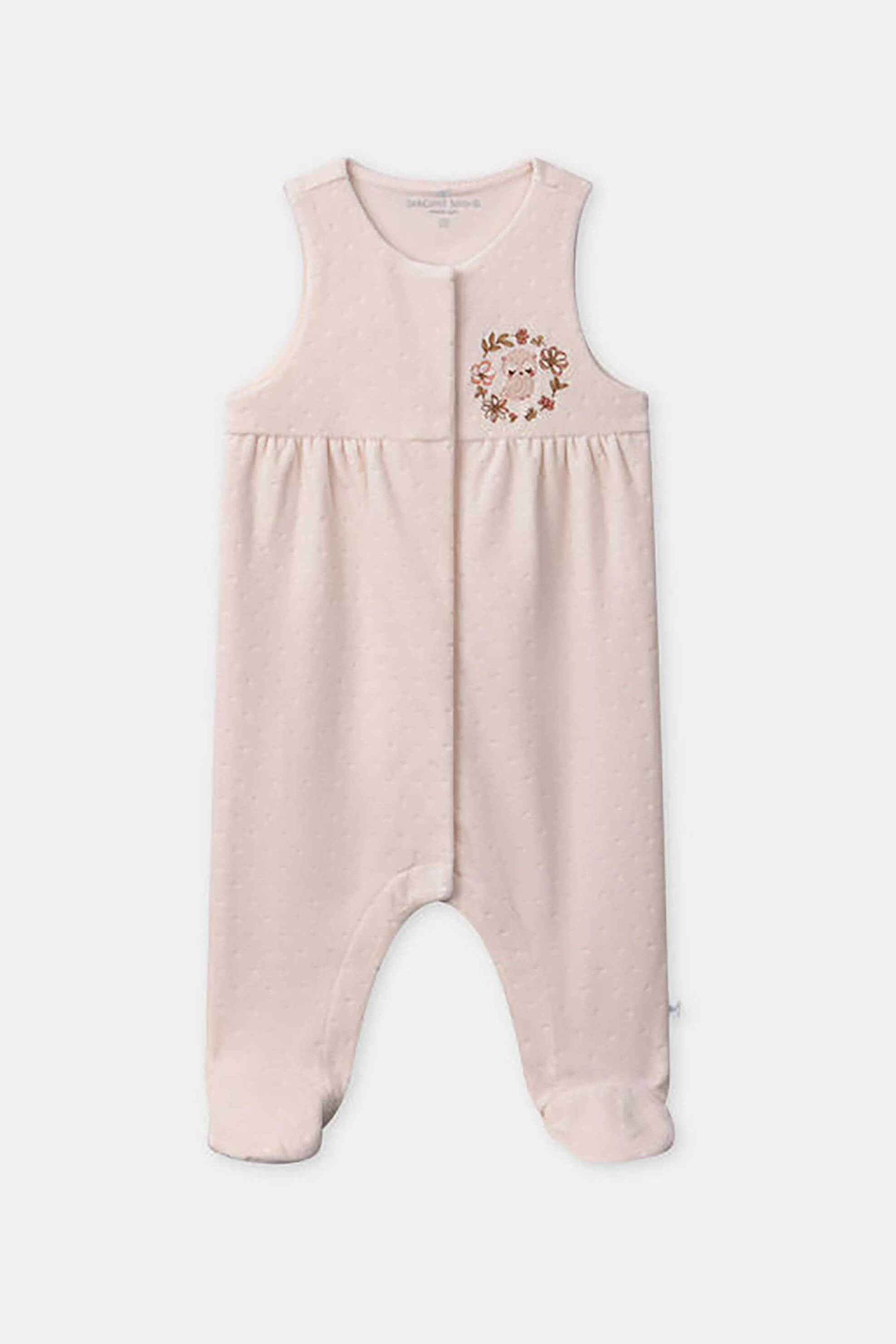 DPAM σετ βρεφικό αμάνικο φορμάκι και ζακέτα με σχέδιο κουκουβάγιες (2 τεμάχια) - 364960 Ροζ φωτογραφία