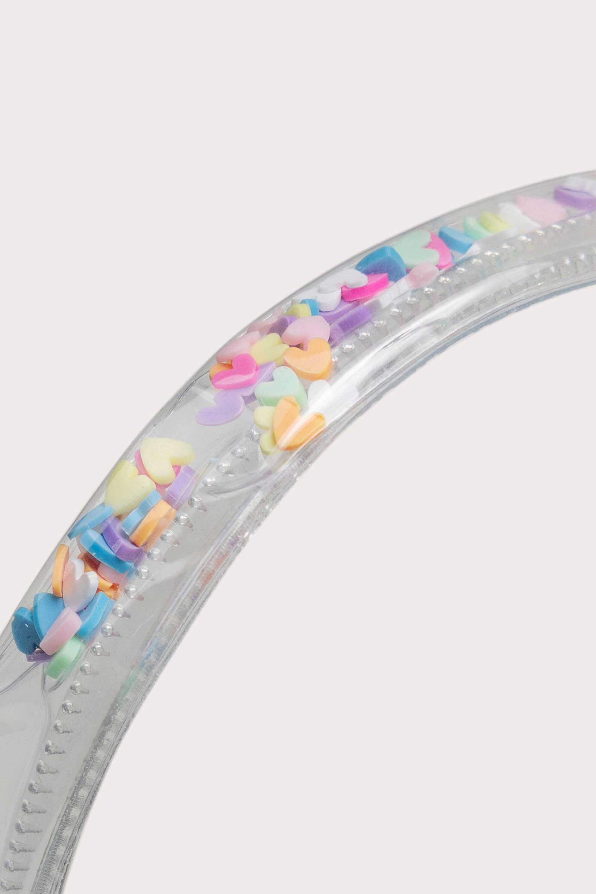 DPAM παιδική στέκα μαλλιών με πολύχρωμες καρδούλες - 364594 Διάφανο φωτογραφία