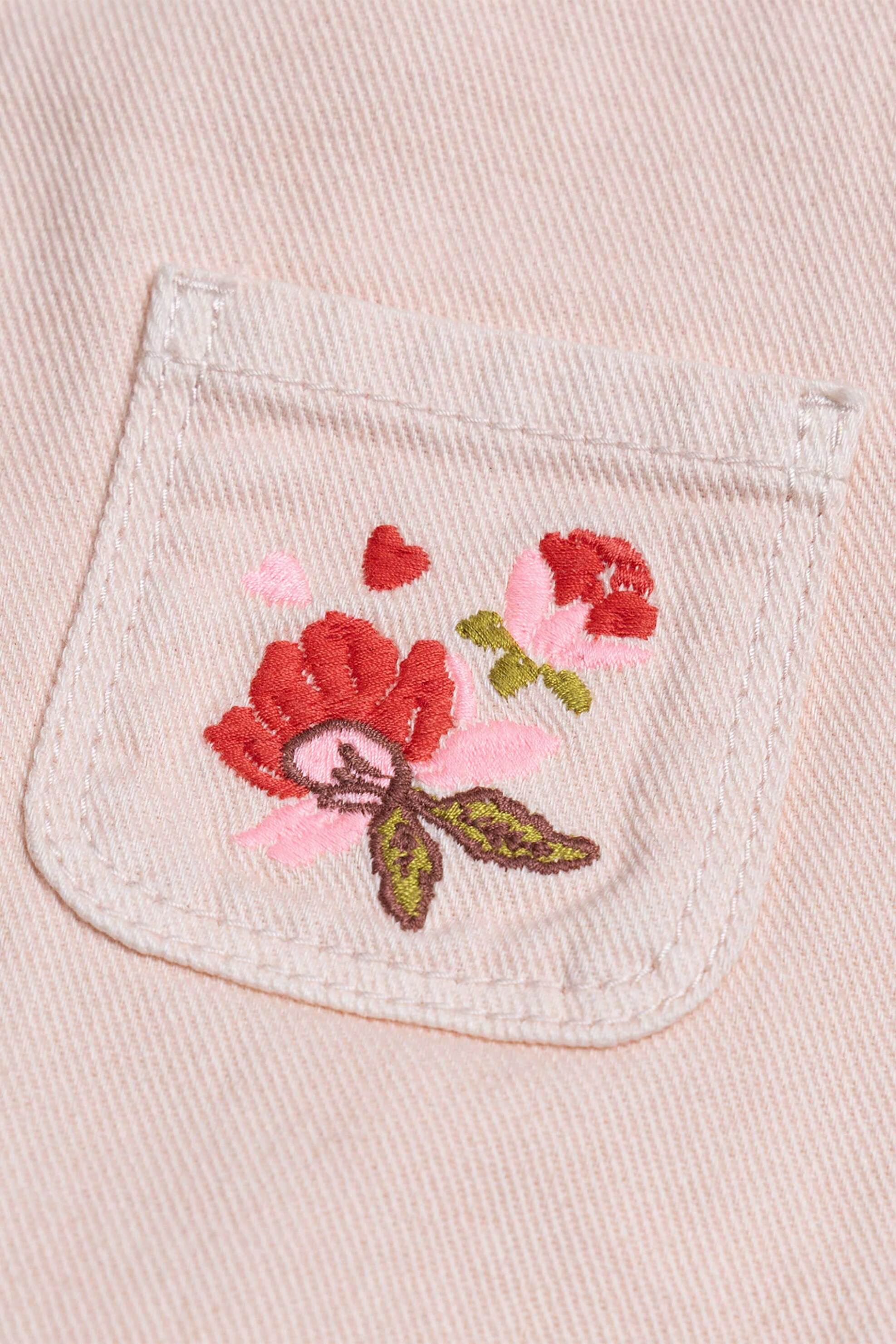 DPAM παιδικό σορτς με κεντητά λουλούδια - 364419 Ροζ Ανοιχτό φωτογραφία