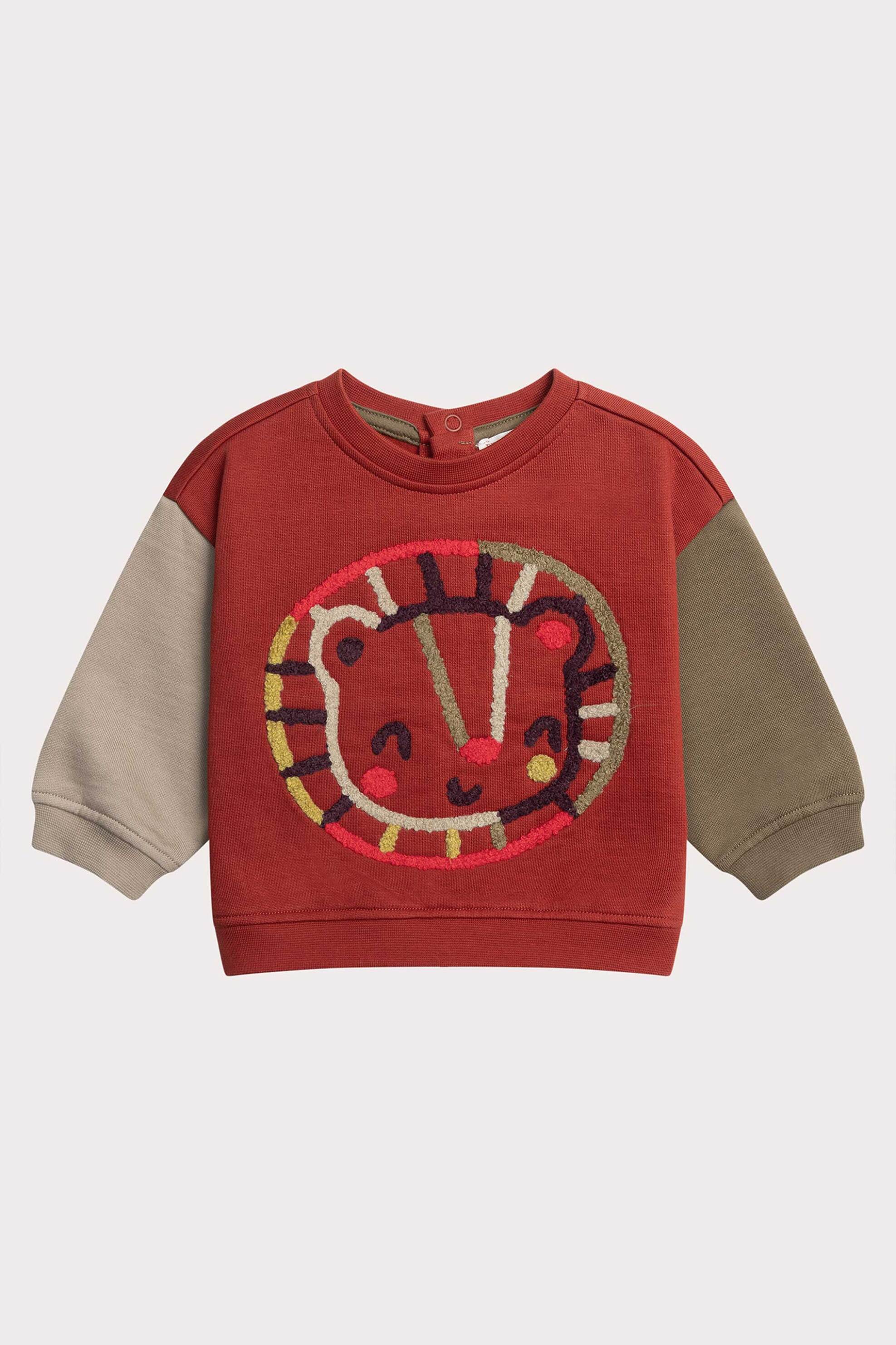 DPAM βρεφική μπλούζα φούτερ με μπουκλέ σχέδιο ζωάκι - 364534 Κεραμιδί φωτογραφία