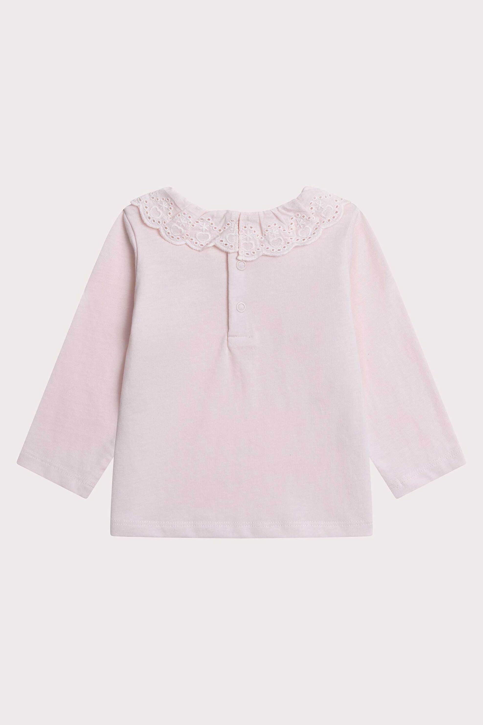 DPAM βρεφική μακρυμάνικη μπλούζα με κεντήματα στο γιακά - 364523 Ροζ Ανοιχτό φωτογραφία