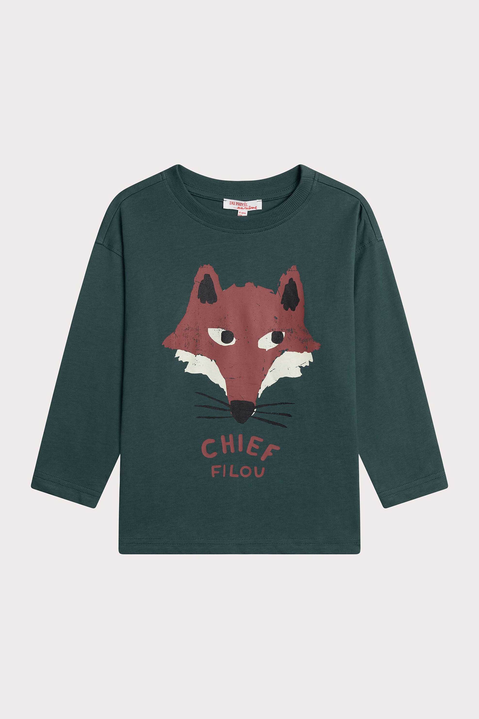 DPAM παιδική μακρυμάνικη μπλούζα με σχέδιο Chief Filou - 364664 Κυπαρισσί
