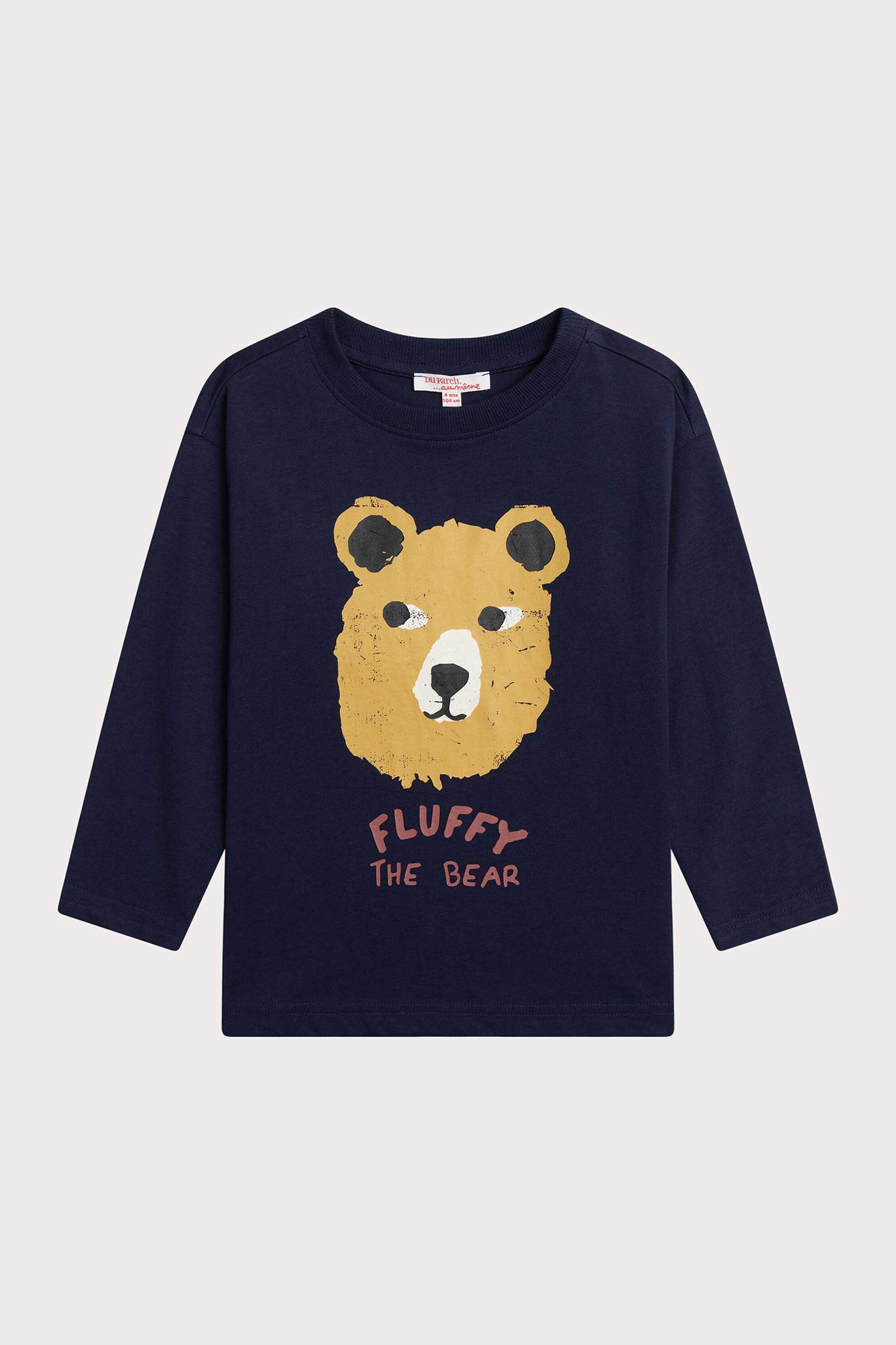 DPAM παιδική μακρυμάνικη μπλούζα με σχέδιο Fluffy the Bear - 364672 Μπλε Σκούρο