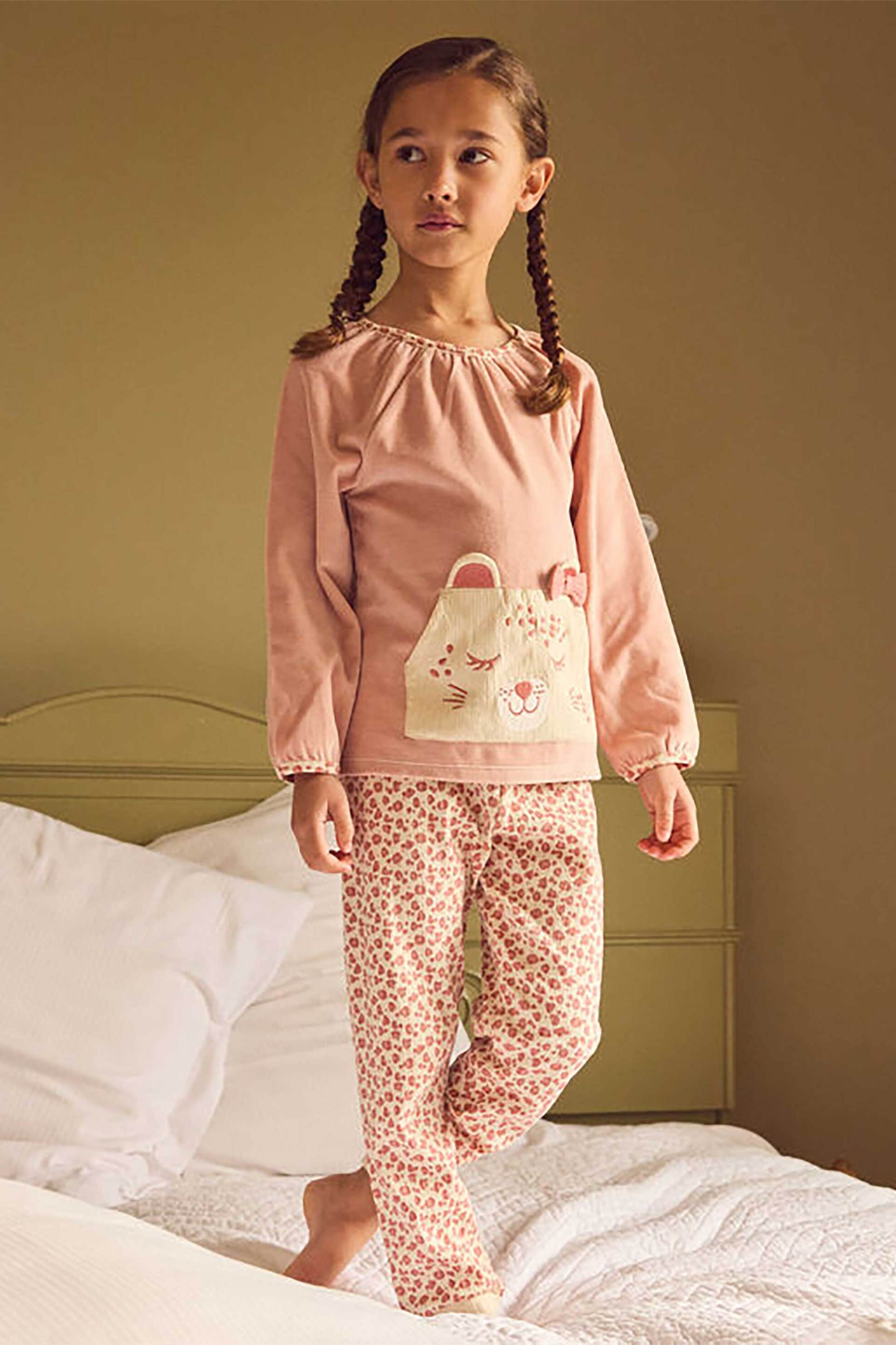 DPAM σετ παιδικές πιτζάμες με σχέδιο αρκουδάκι (2 τεμάχια) - 364980 Ροζ